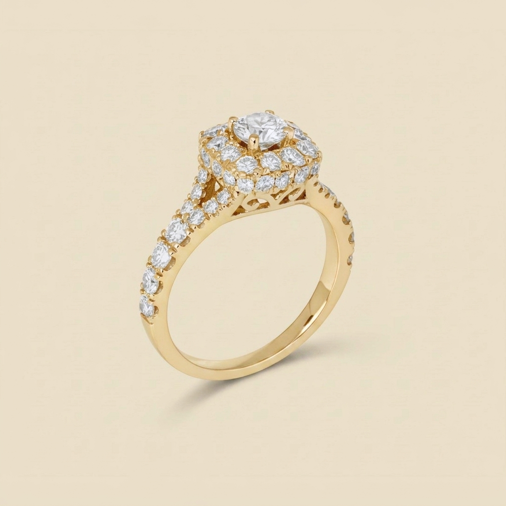 14K Diamond Engagement Ring - alternate view