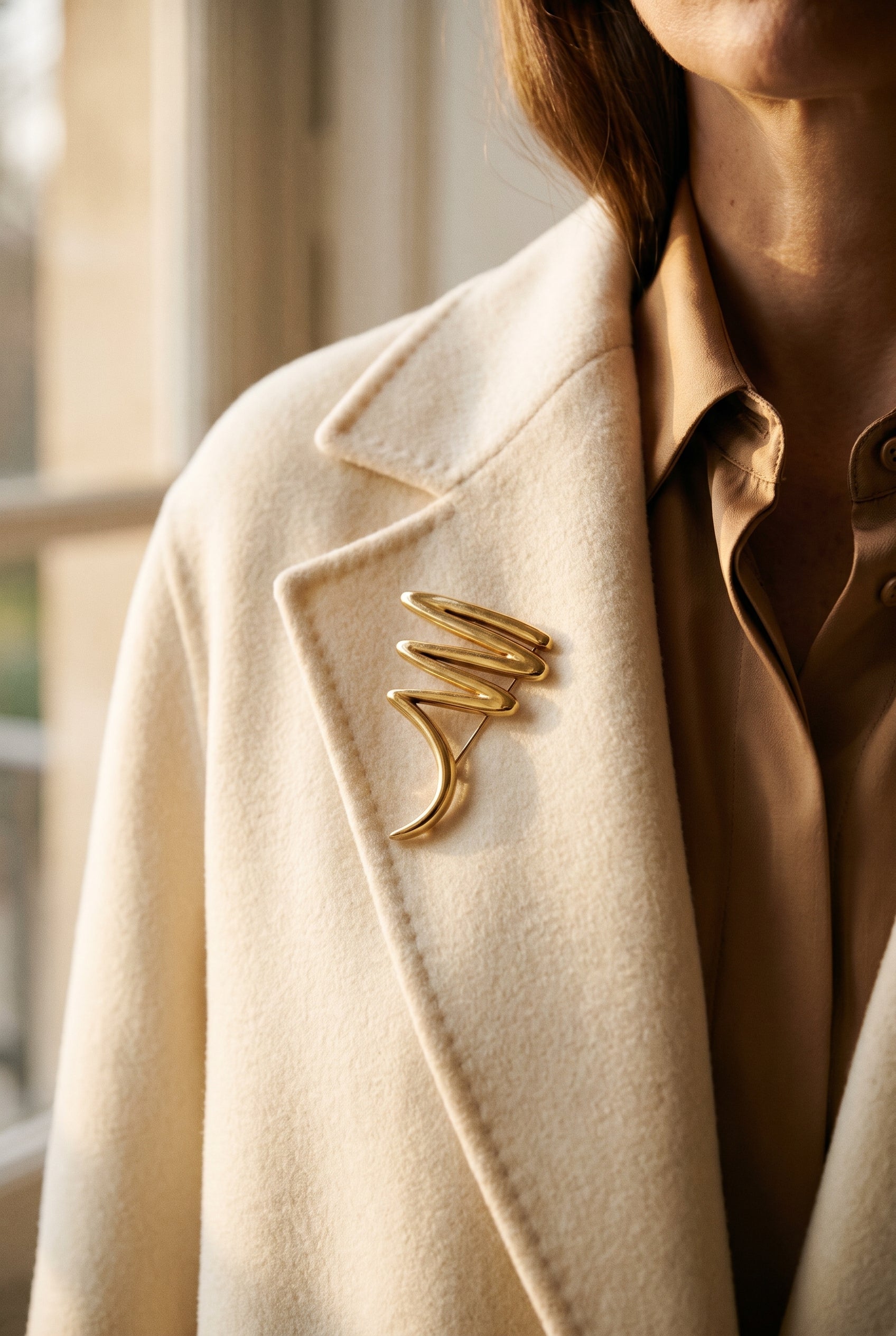 Tiffany Scribble Pin — shown worn
