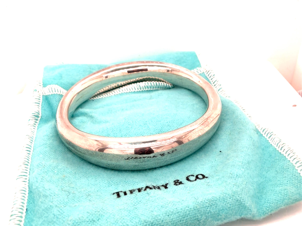 Tiffany & Co. Oval Silver Bangle Bracelet