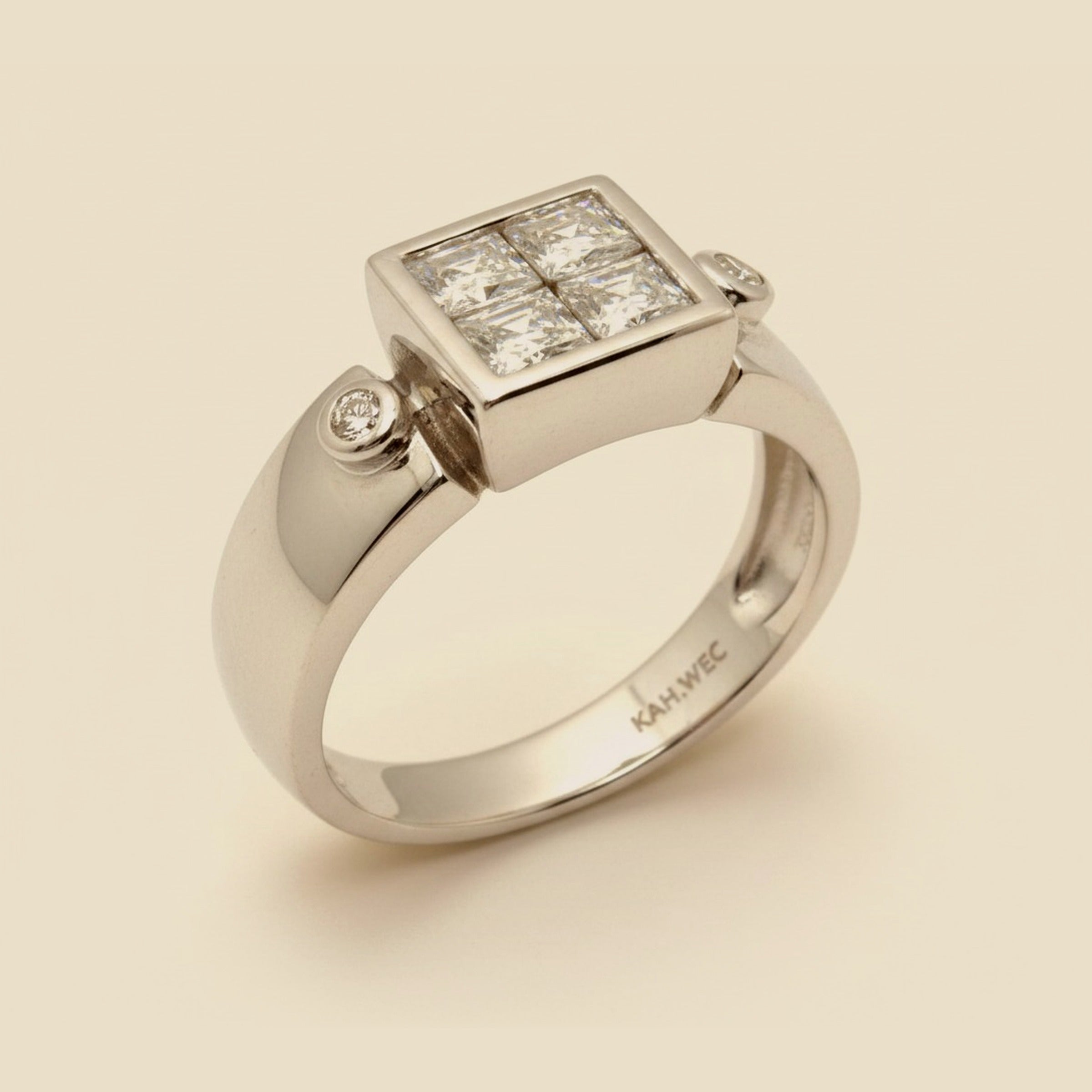 14K Brush/Matte Finish Diamond Ring – Empire Diamond