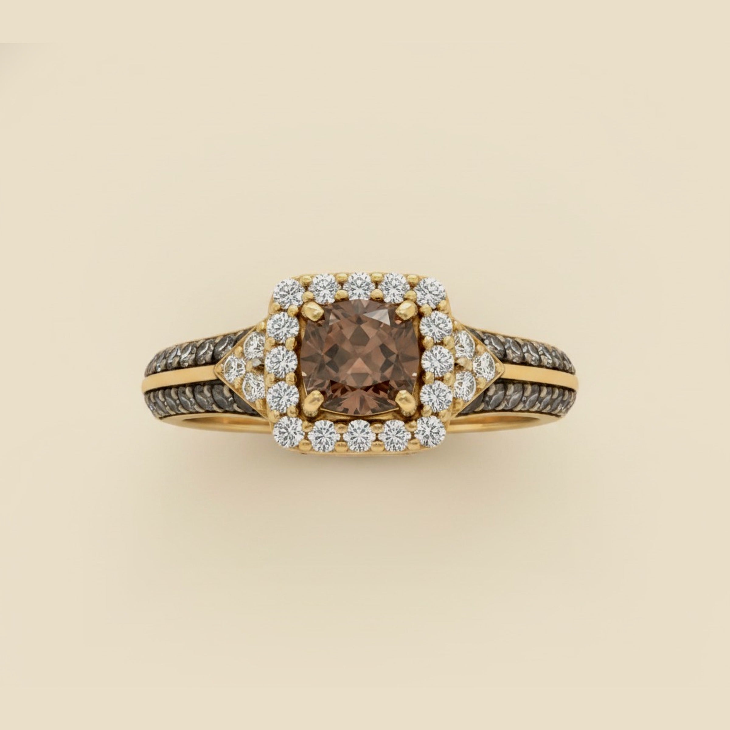 14k LeVian Yellow Gold Engagement Ring