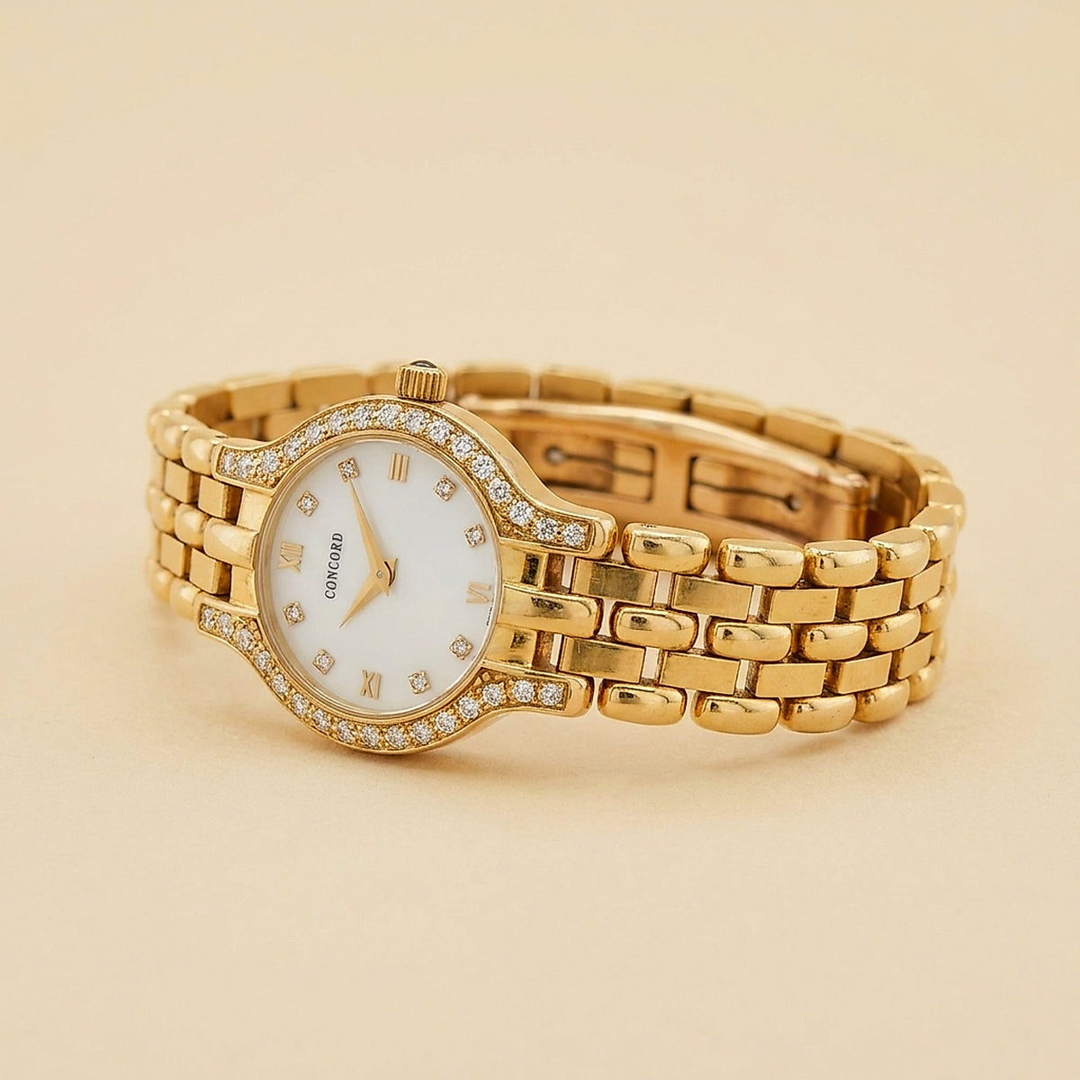 Yellow Gold Concord Lady's Les Palais Quartz Wrist Watch