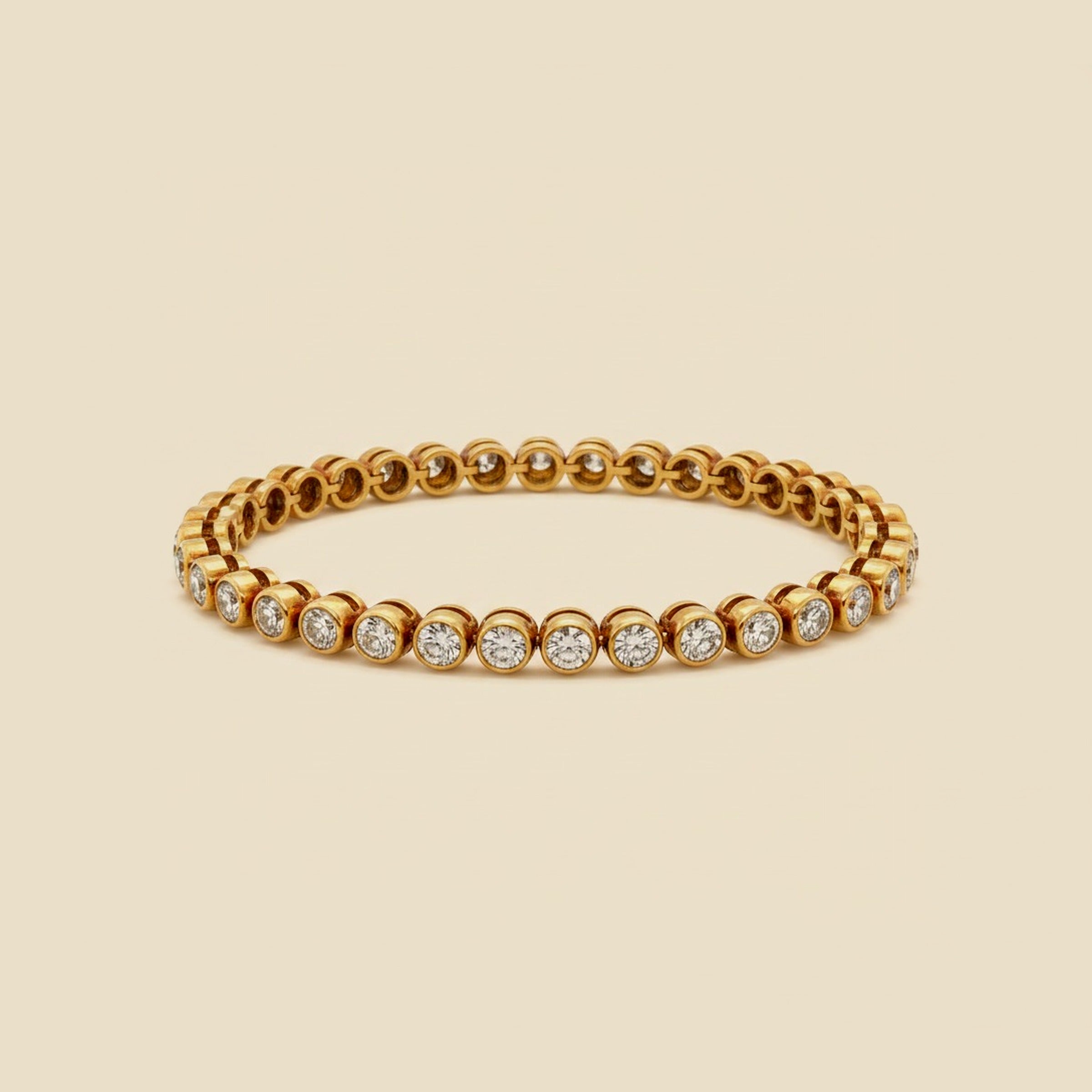 18K Bezel Set Diamond Bracelet