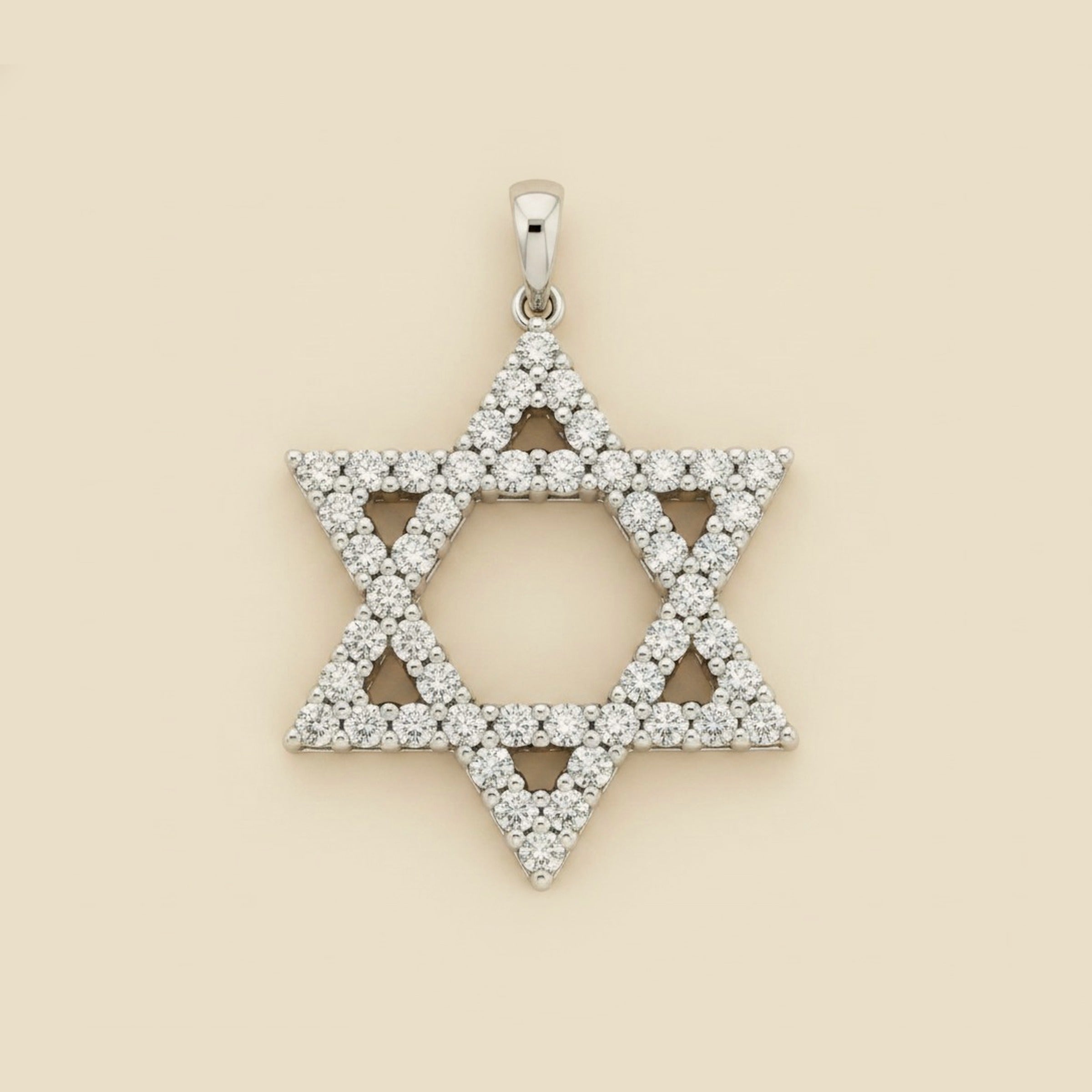 18K Star of David Diamond Pendant – Empire Diamond
