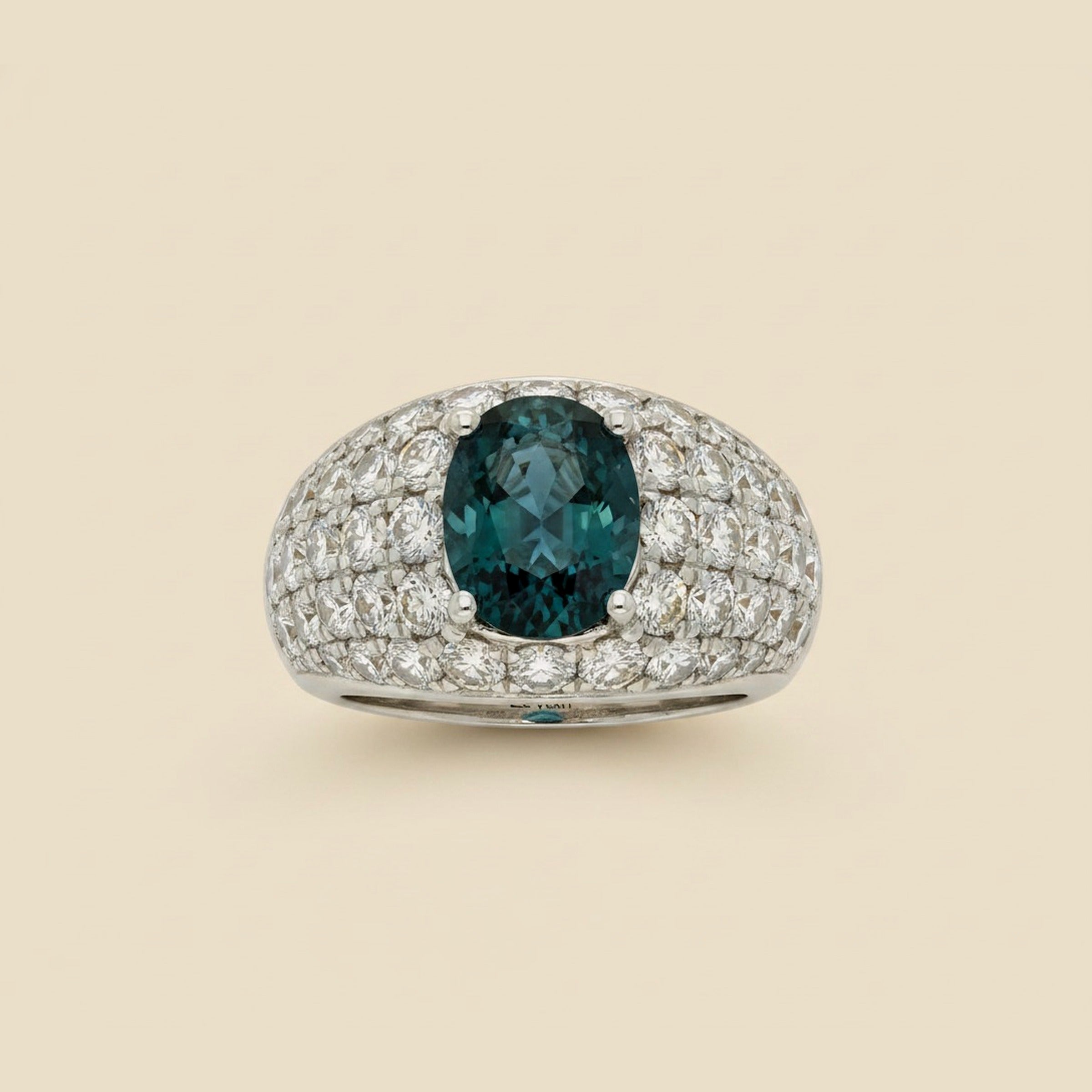 18k White Gold Sapphire & Diamond Cocktail Ring