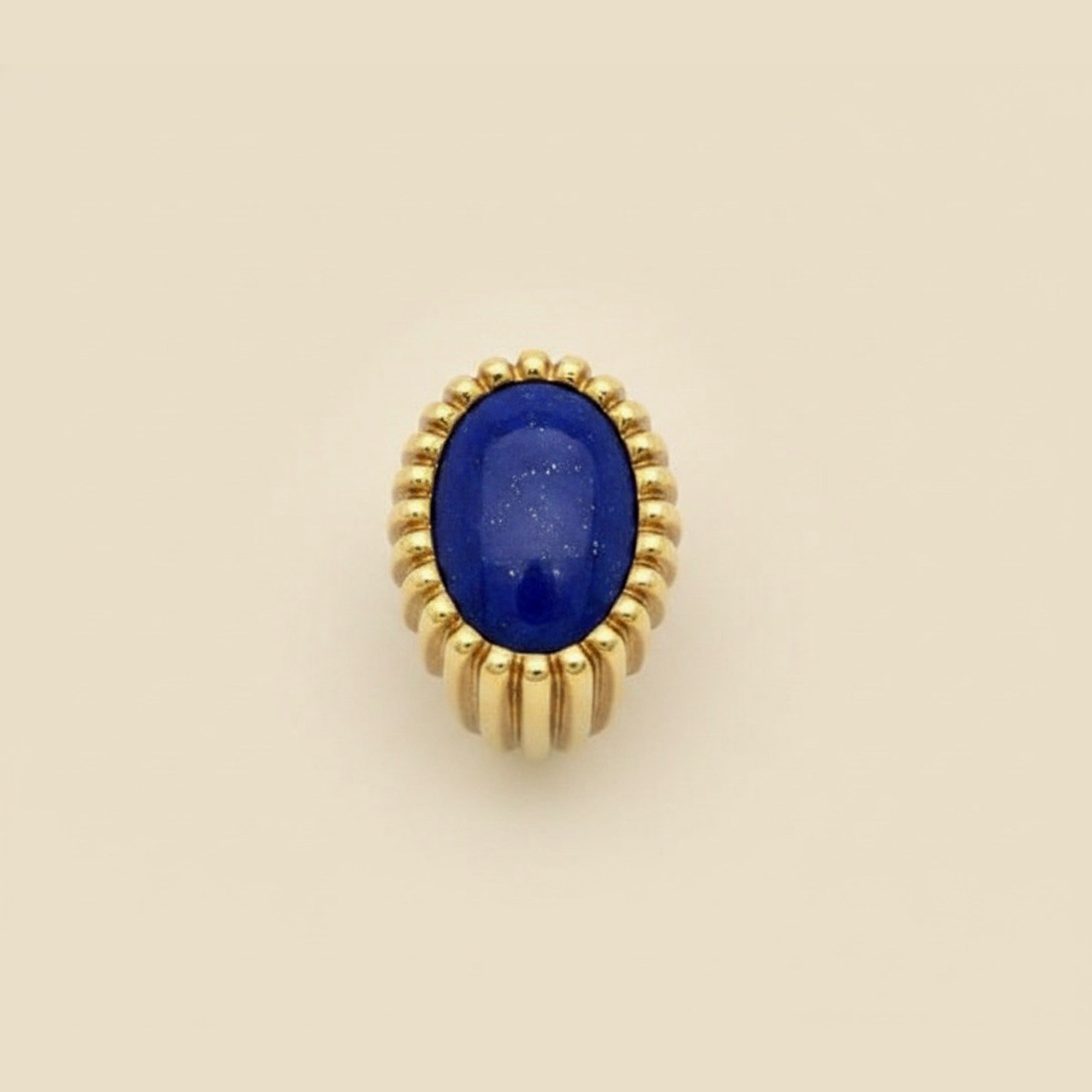 18K Yellow Gold Lapis Lazuli Ring