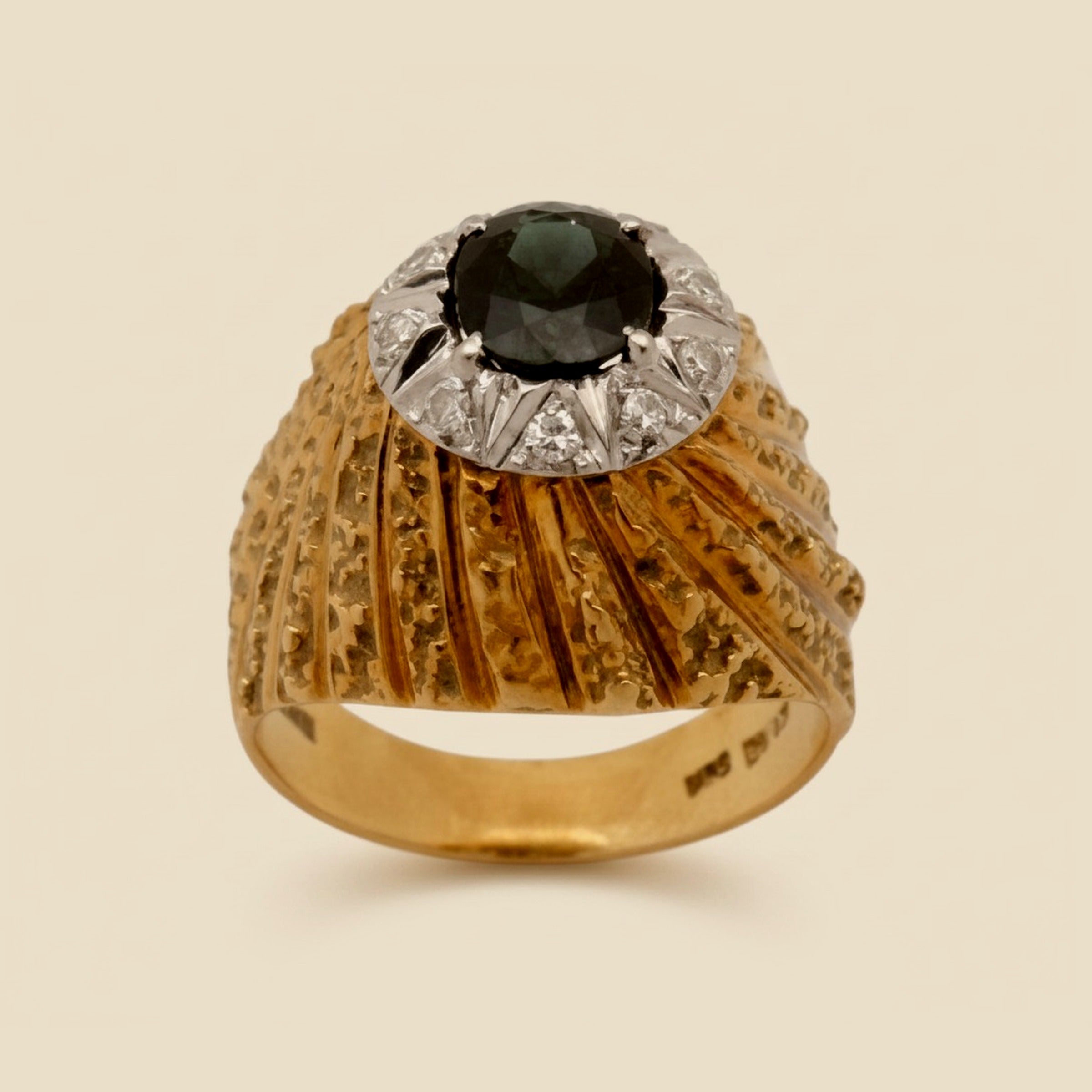 18K Yellow Gold Sapphire and Diamond Ring – Empire Diamond