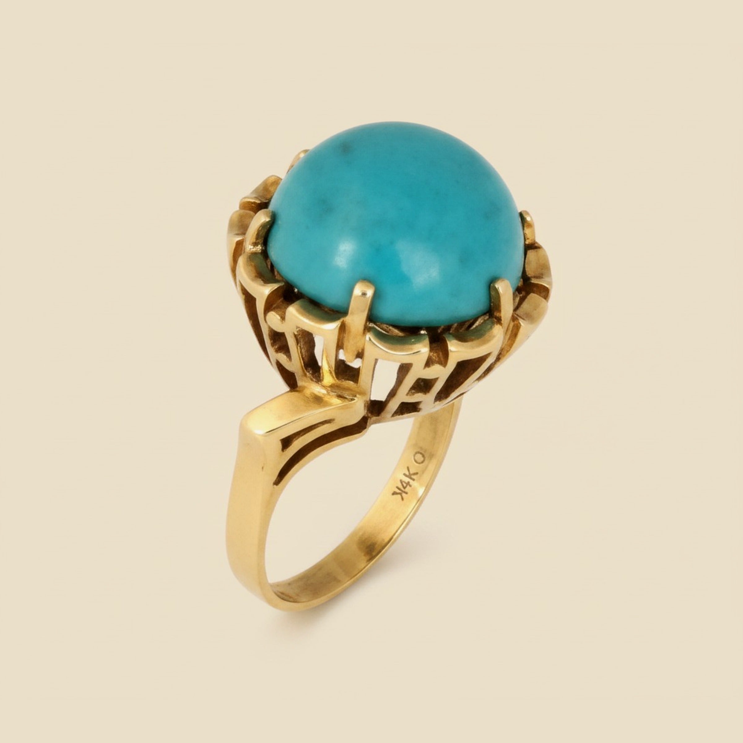 1960's Yellow Gold Turquoise Ring – Empire Diamond