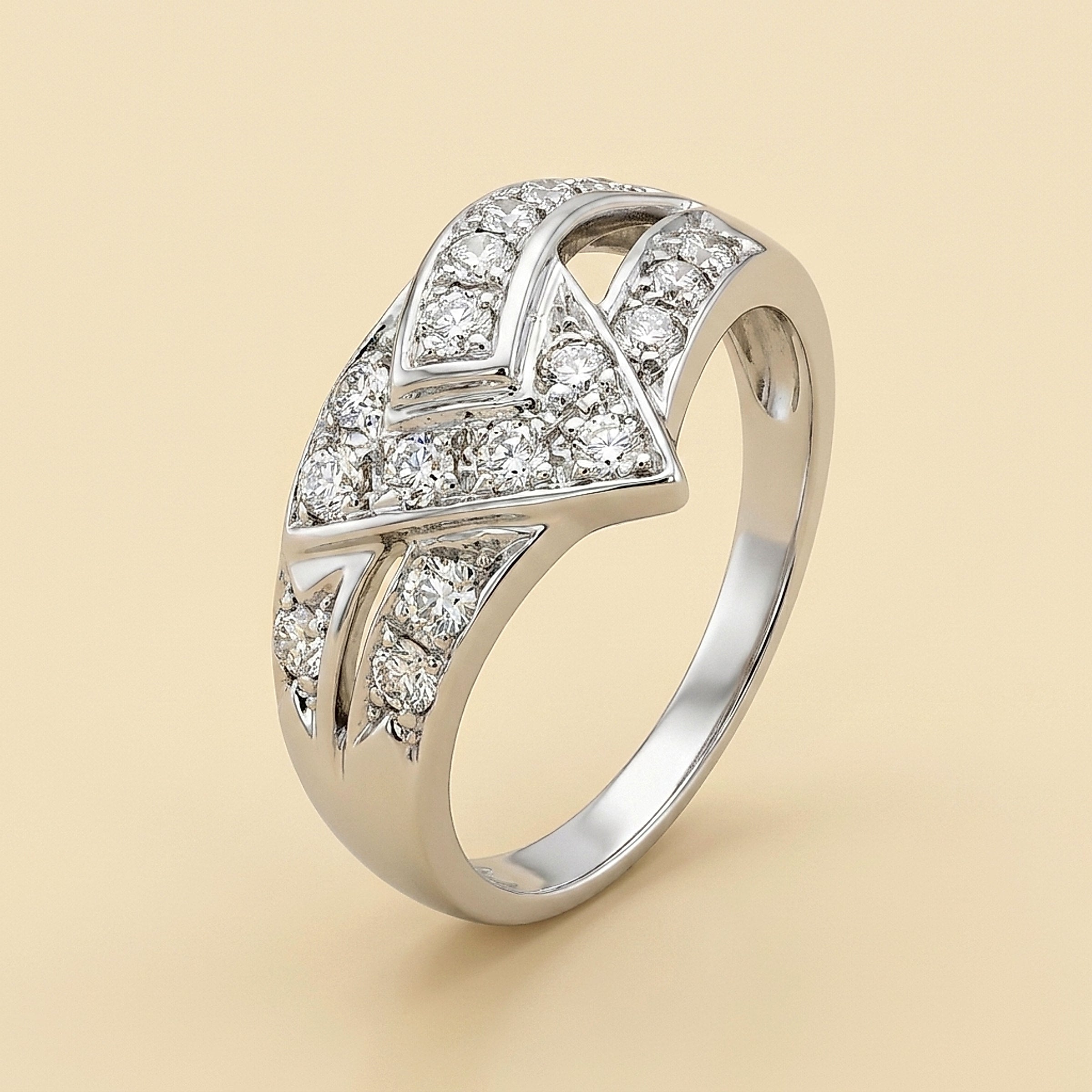 White Gold Diamond Cluster Ring