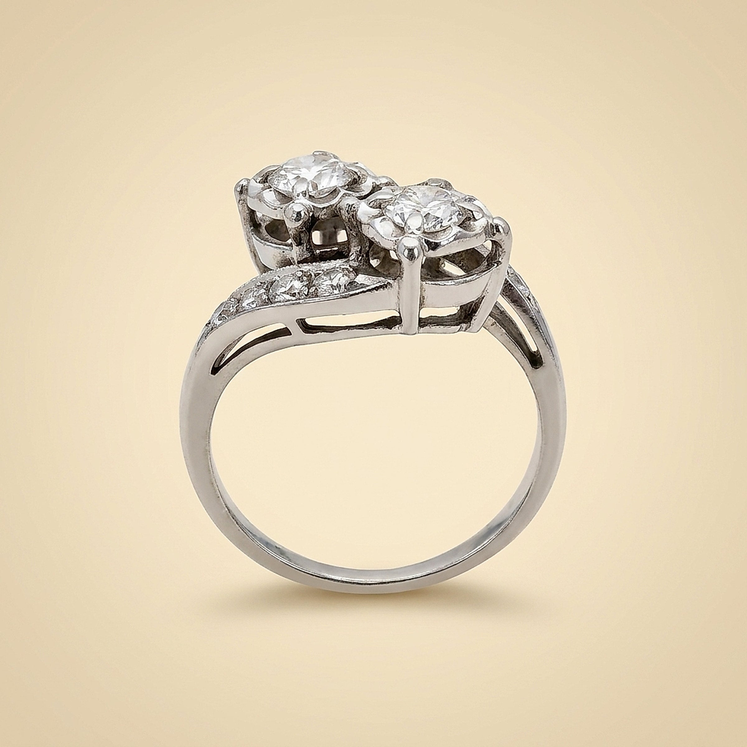 Twin Diamond Cocktail Ring
