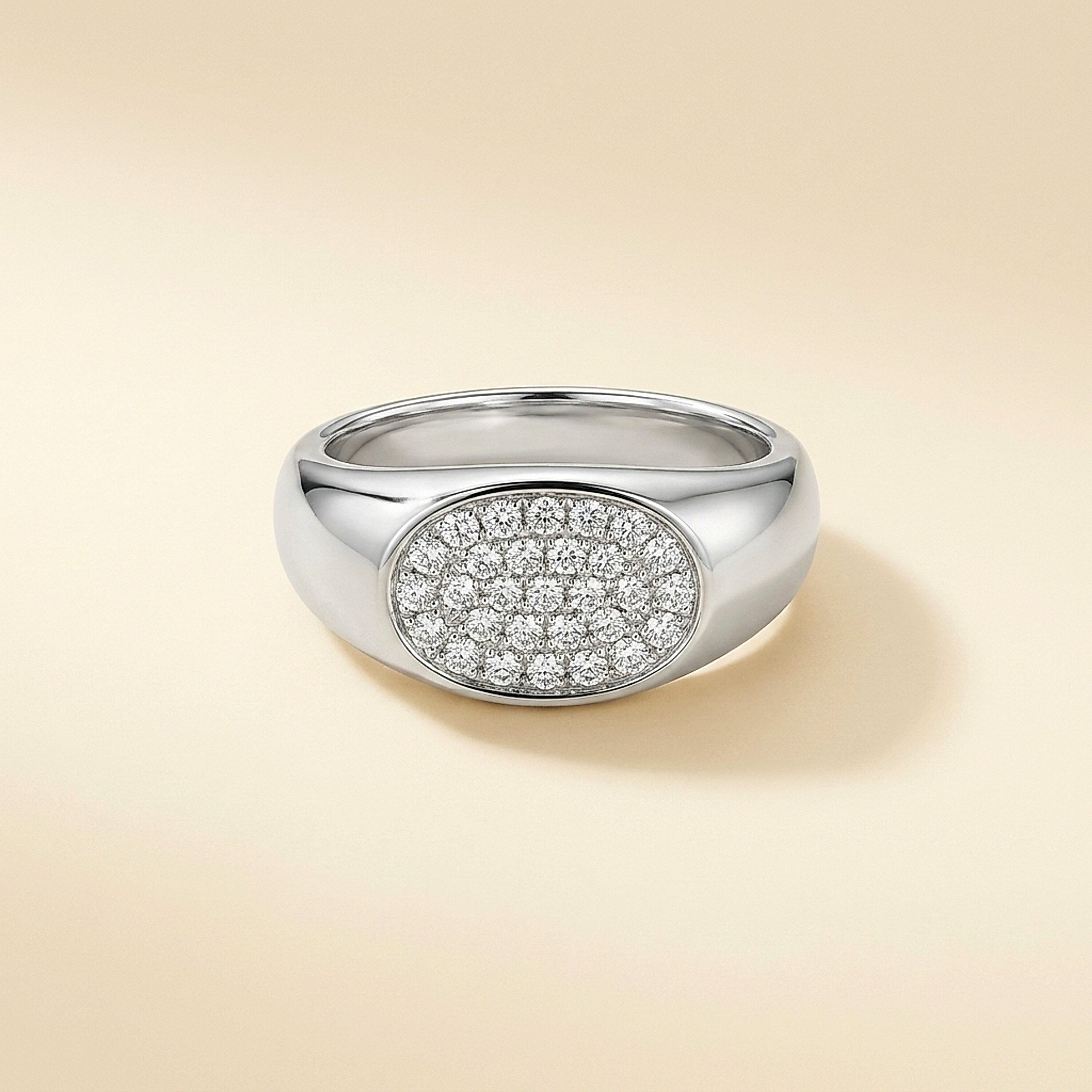 White Gold Pave Diamond Cluster Ring