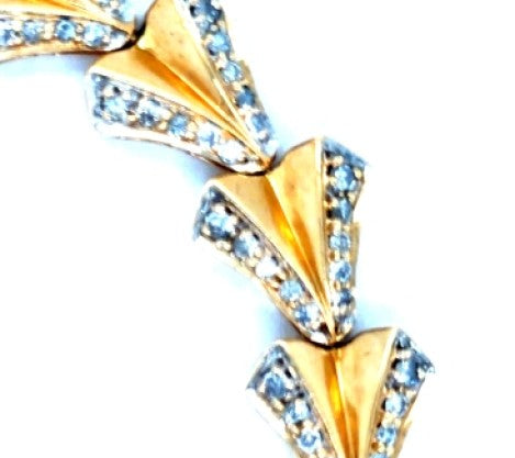 Yellow Gold Diamond Chevron Link Bracelet – Empire Diamond – view 5