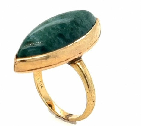 1950'S Nephrite Ring – Empire Diamond – view 2