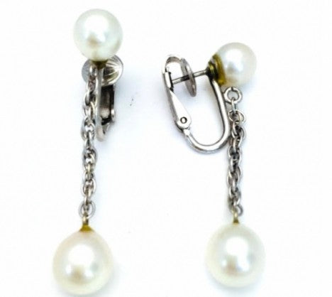 Dangling Pearl Earrings – Empire Diamond