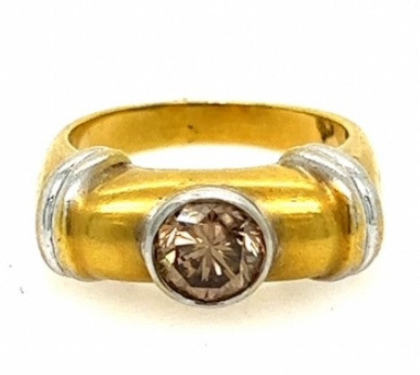 Yellow Gold Chocolate Diamond Ring – Empire Diamond – view 2