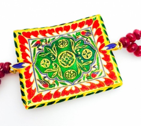 Hand painted multi-colored Enamel Bracelet – Empire Diamond – view 3