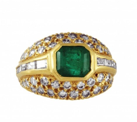Estate Emerald and Diamond Ring – Empire Diamond