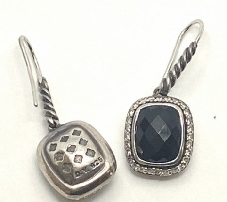 David Yurman Sterling Silver "Noblesse" Earrings – Empire Diamond – view 2