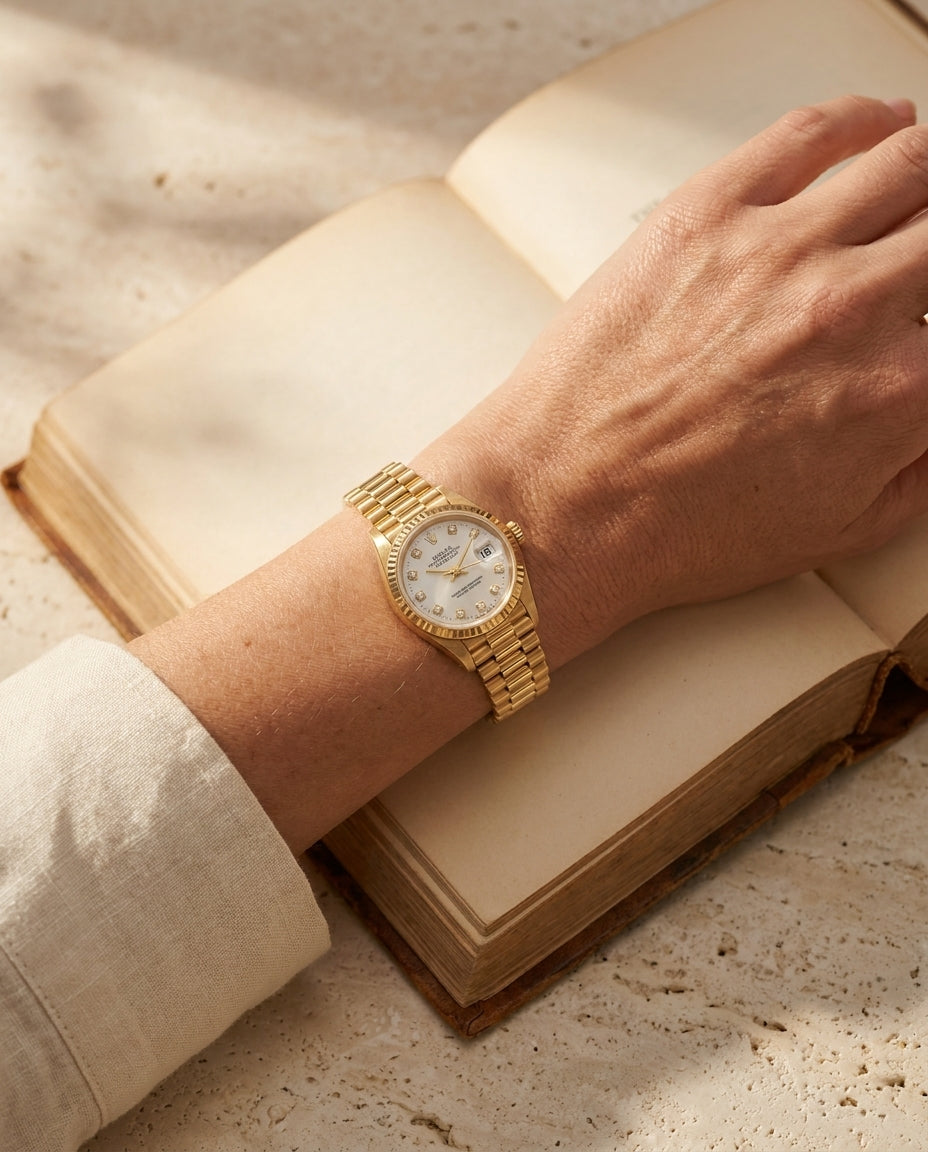 Lady's Rolex Swiss Presidents Watch - editorial