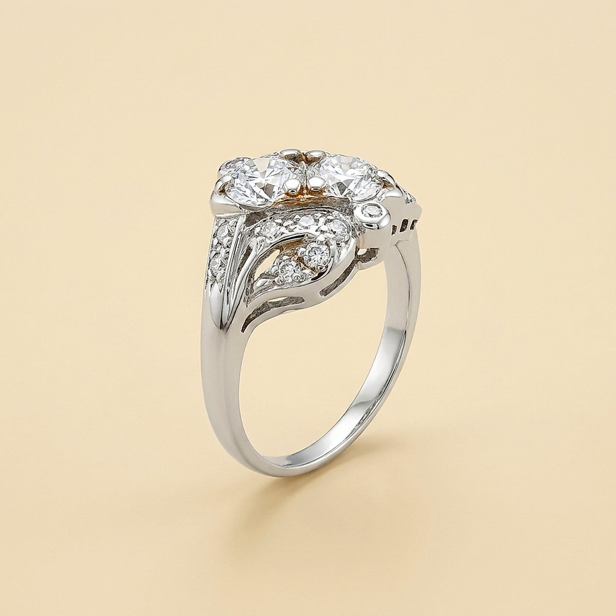 White Gold Diamond Cocktail Ring