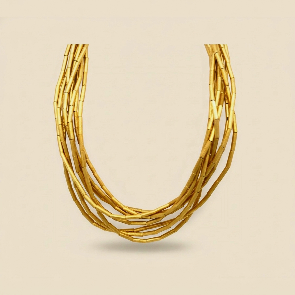 H. Stern Fluid Gold Cylinder Necklace - alternate view