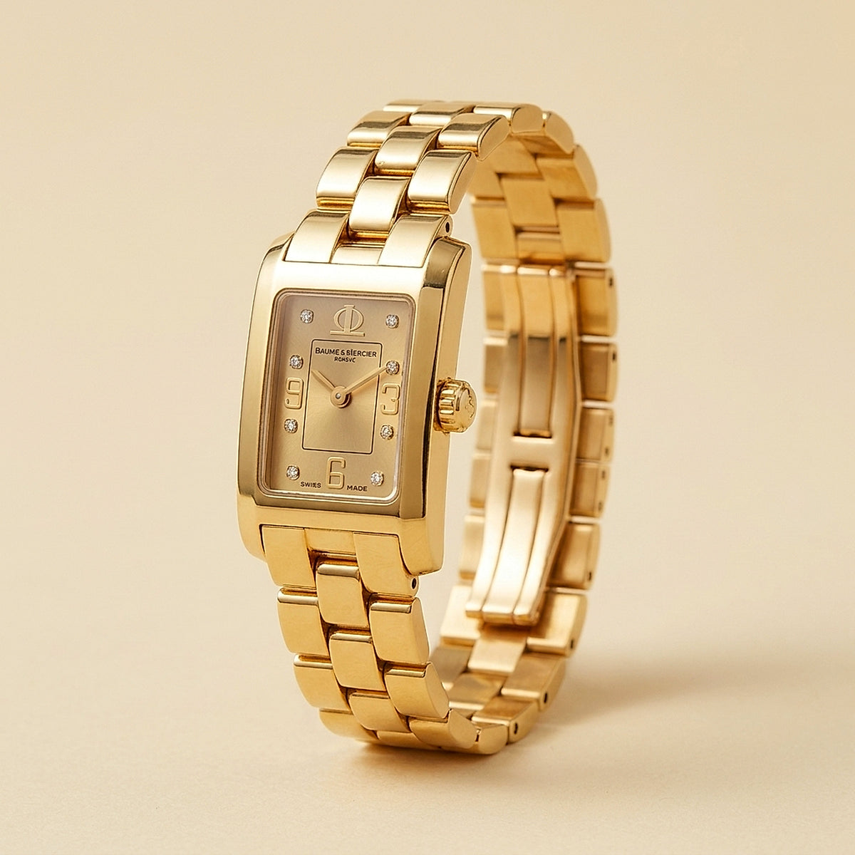 Lady's Baume & Mercier Swiss Yellow Gold Quartz Wrist Watch
