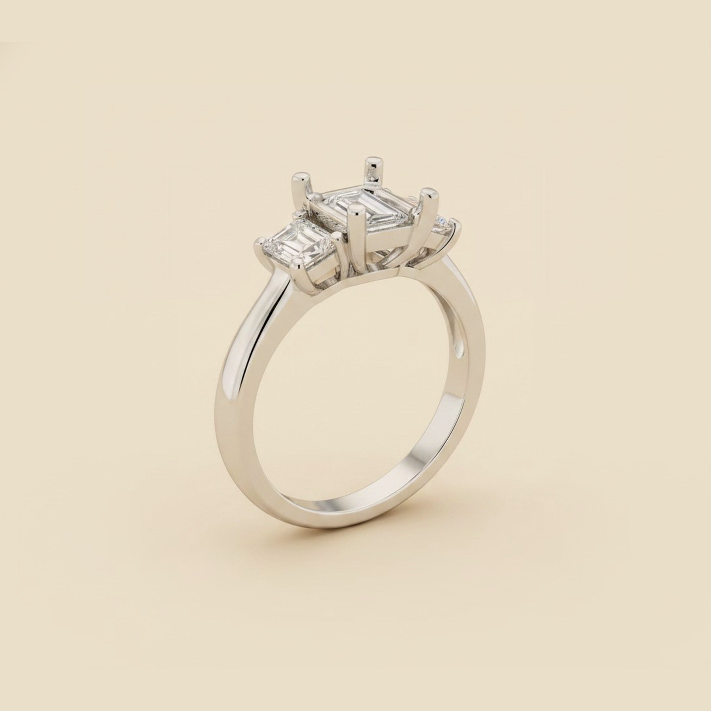 18K White Gold Engagement Setting