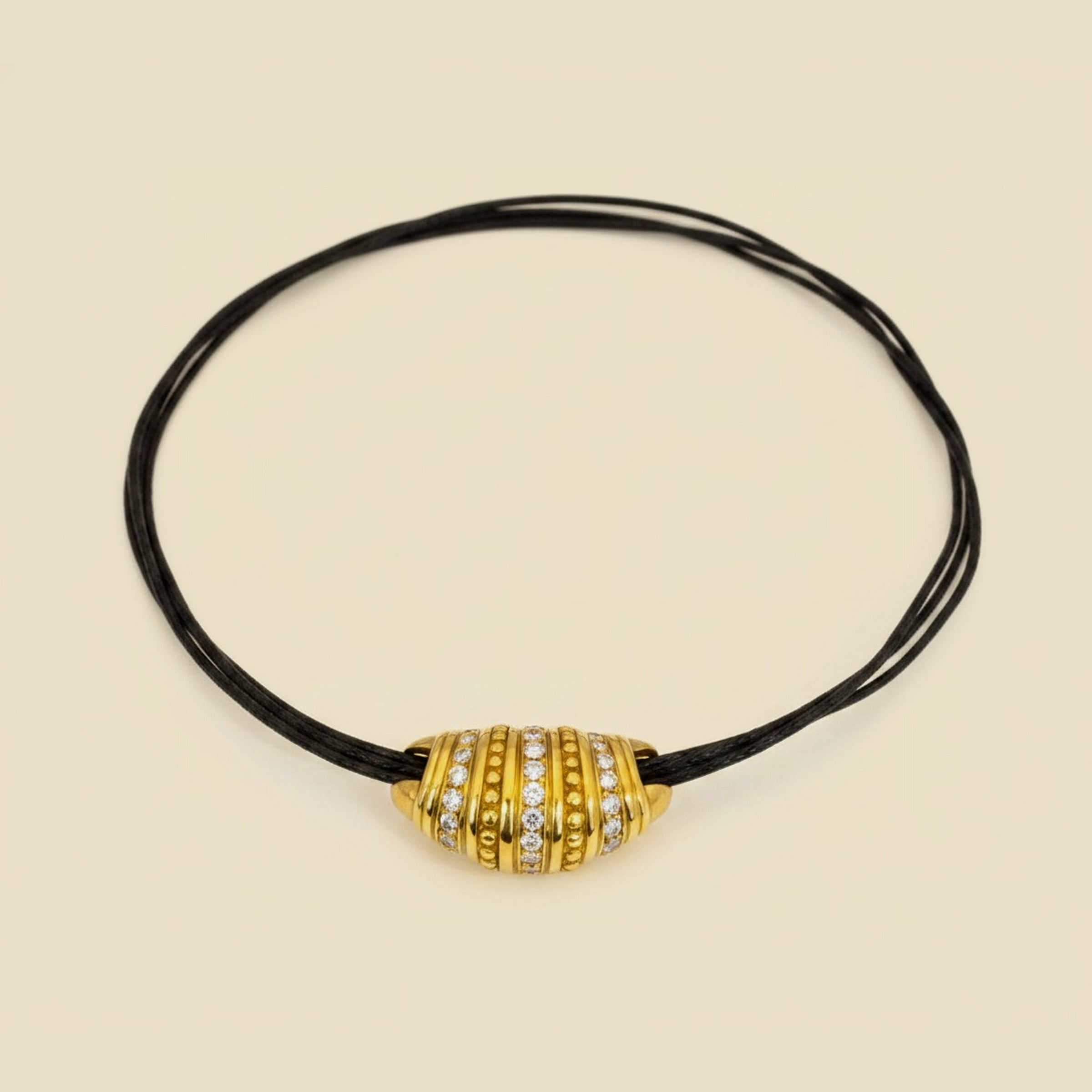 Judith Ripka Yellow Gold Diamond Slide Pendant