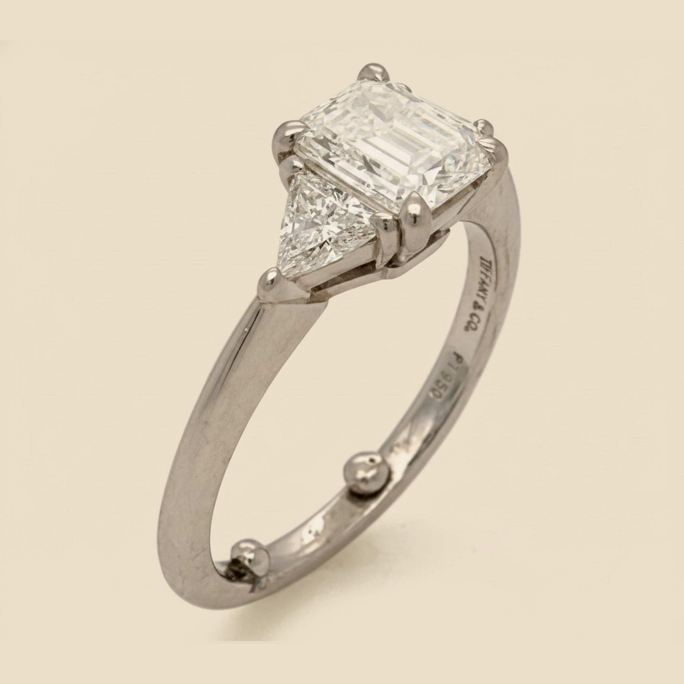 Tiffany & Co. Platinum 0.94 Carat Radiant Diamond Engagement Ring