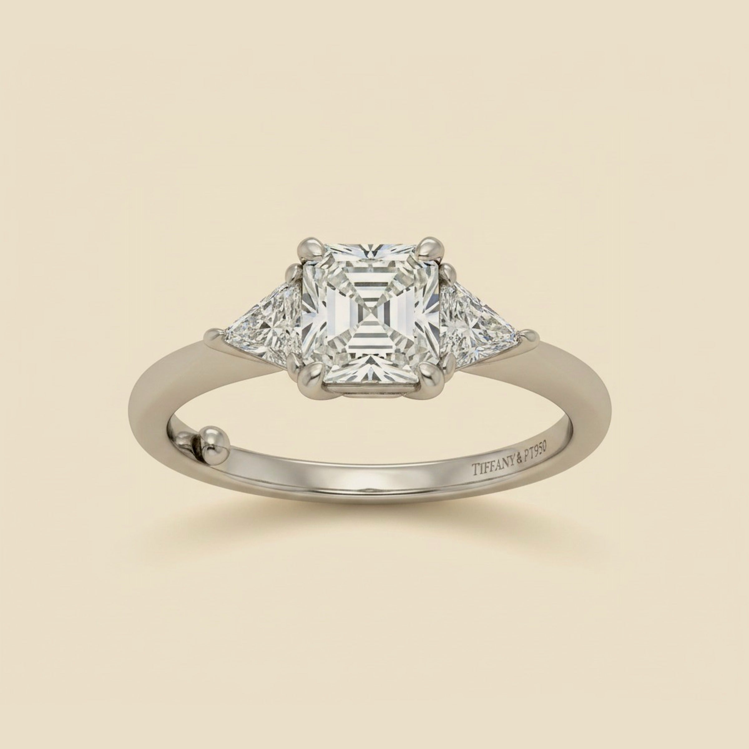 Tiffany & Co. .950 Platinum Diamond Engagement Ring