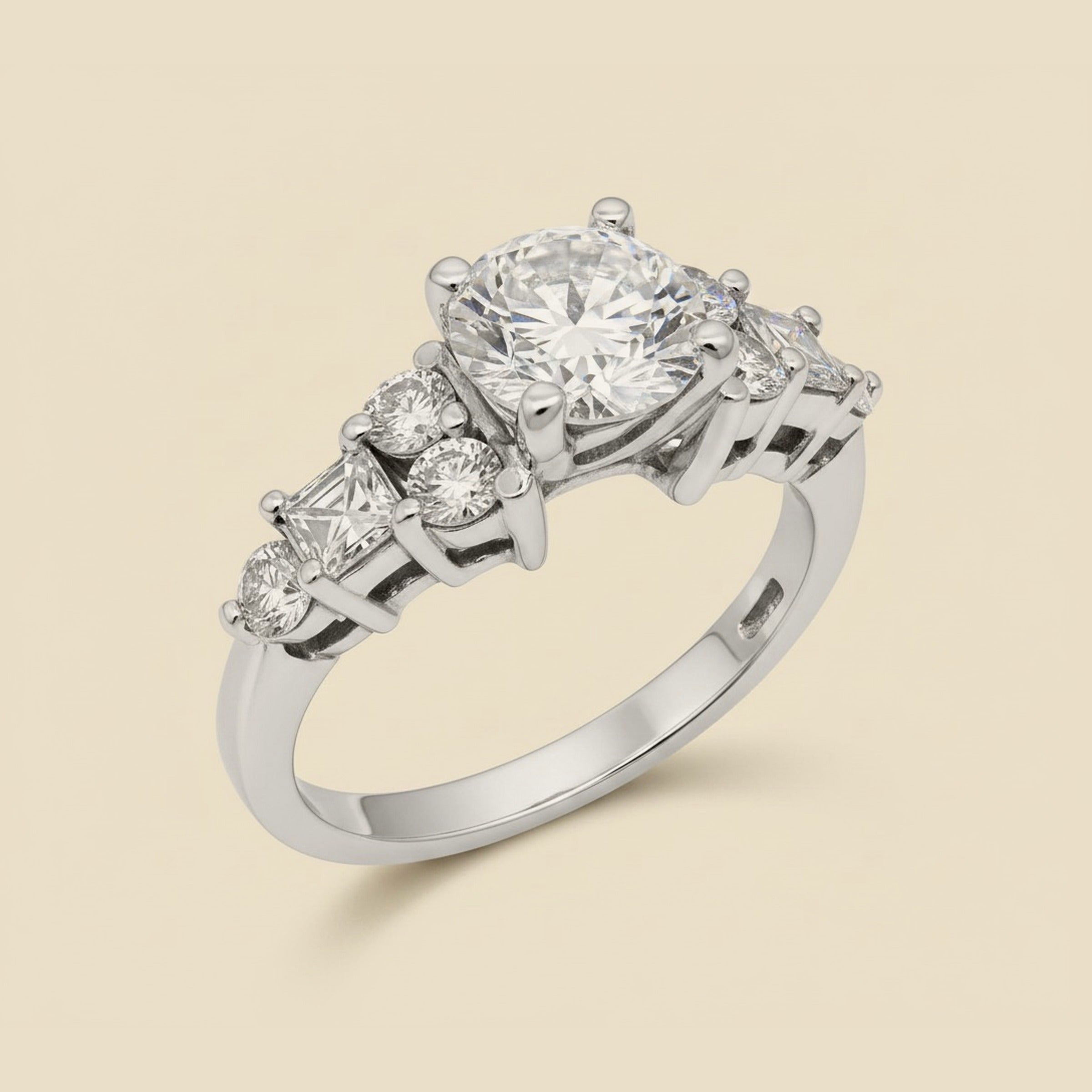 Platinum Diamond Engagement Ring 1.00cts.