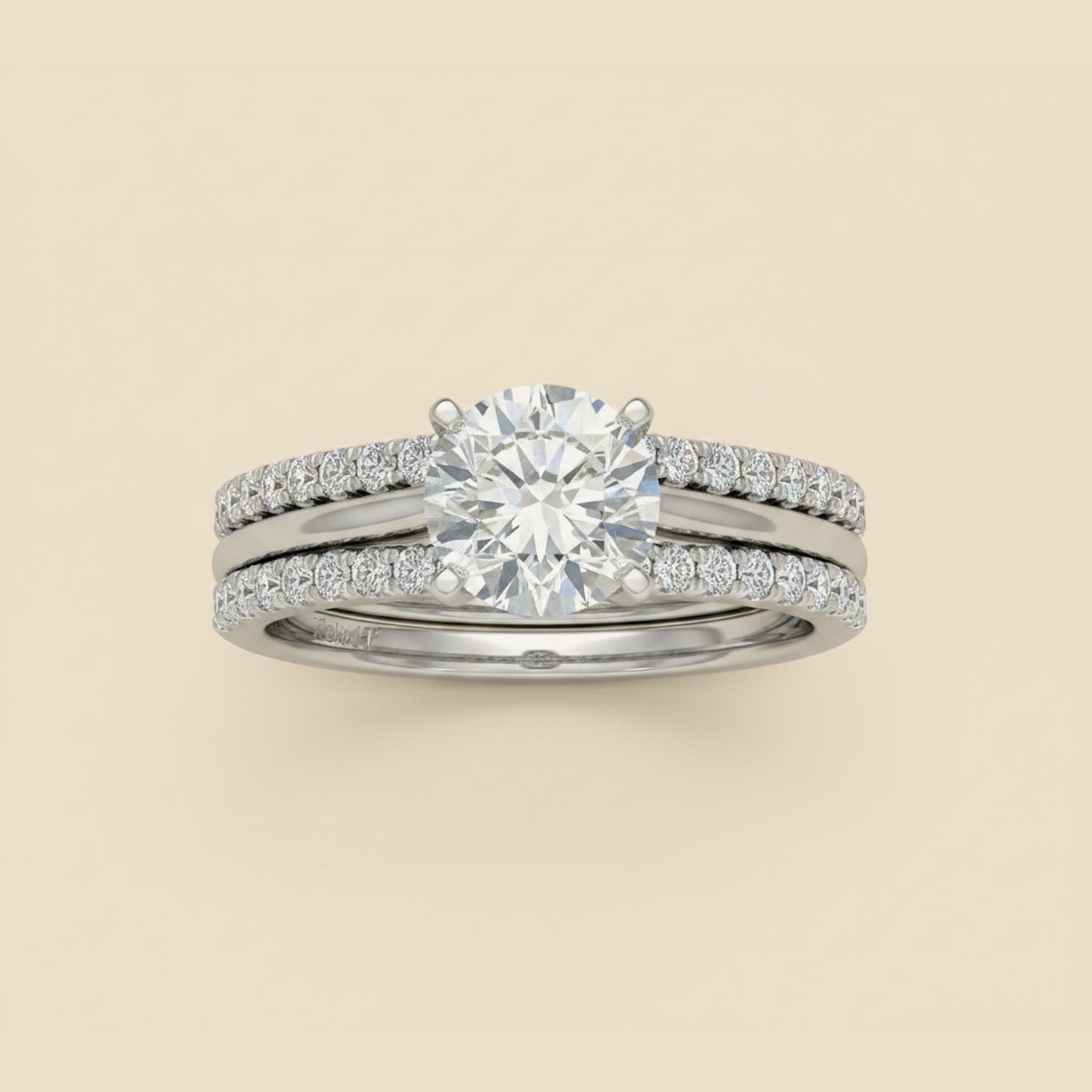 Platinum 6 Prong Diamond Engagement Ring 0.70ct.