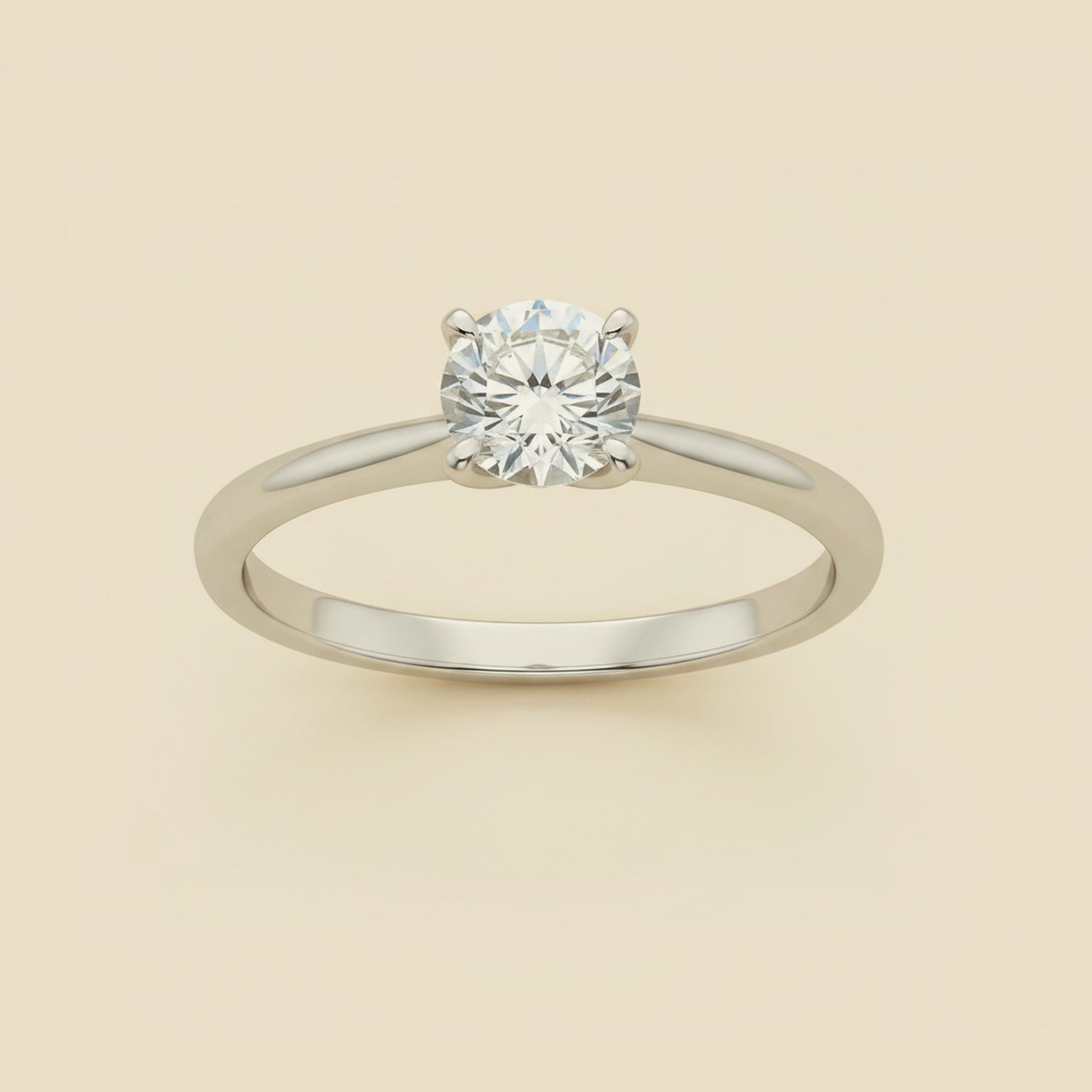 Tiffany & Co. Classic Platinum Diamond Solitaire Engagement Ring