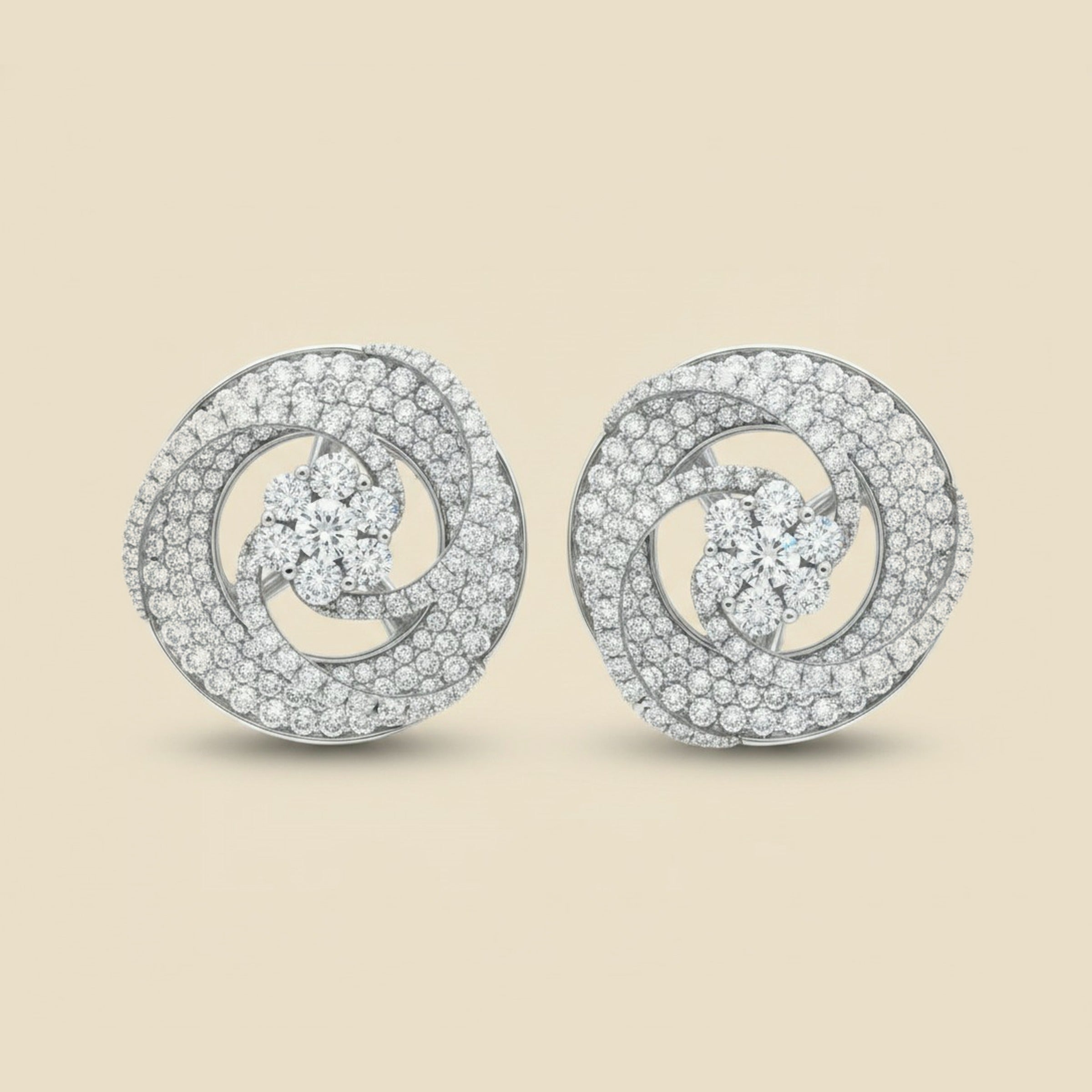 Stunning White Gold Diamond Ear Clips