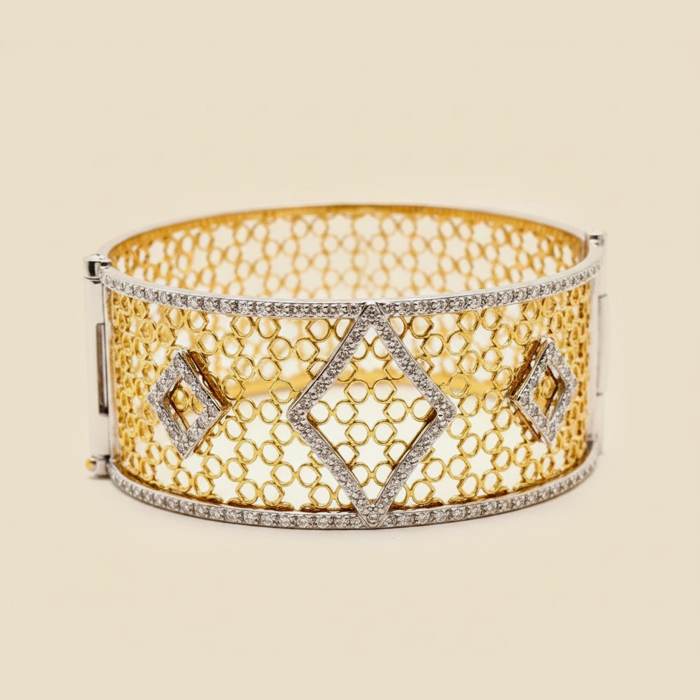 Charriol Diamond Cuff Bracelet