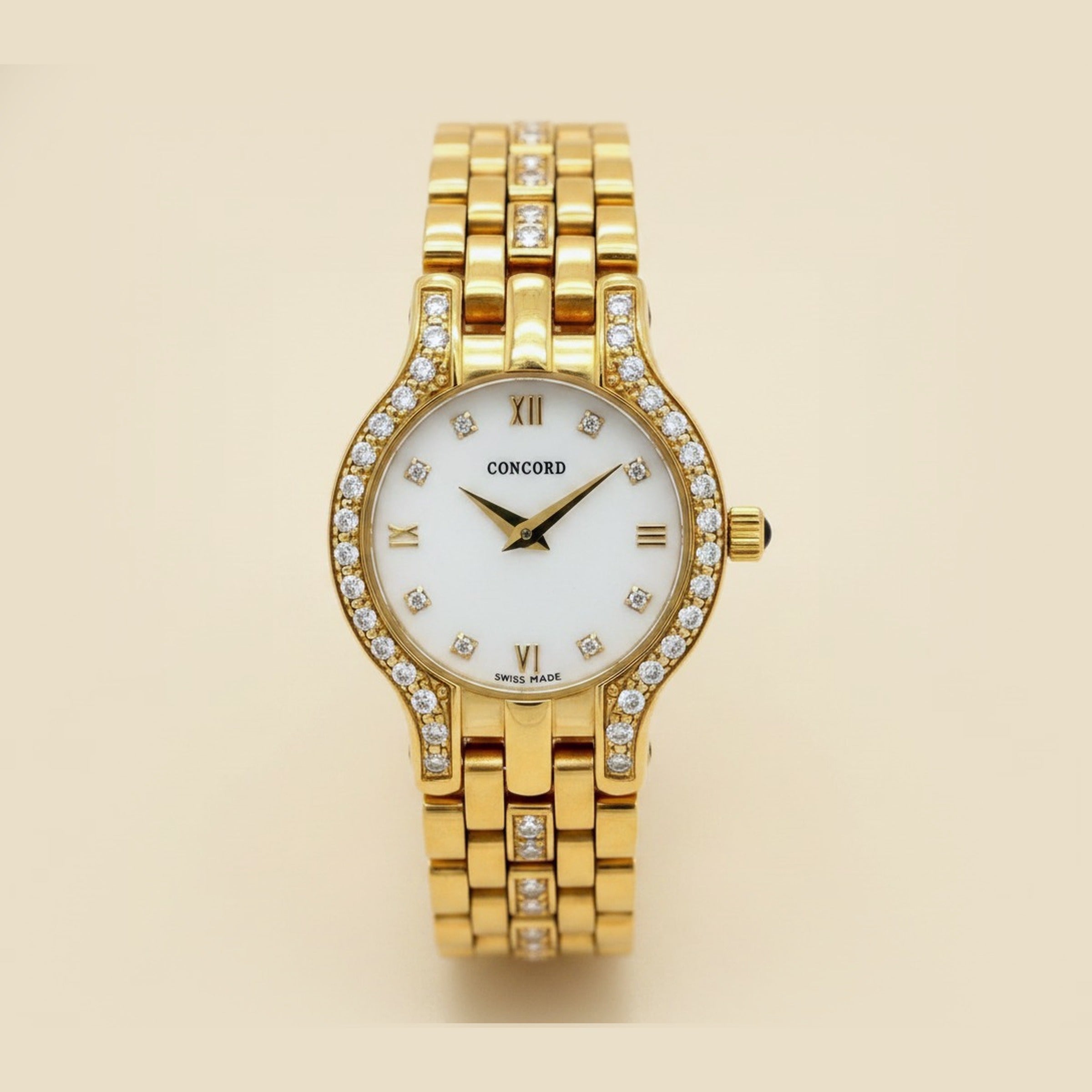 Yellow Gold Concord Lady's Les Palais Quartz Wrist Watch
