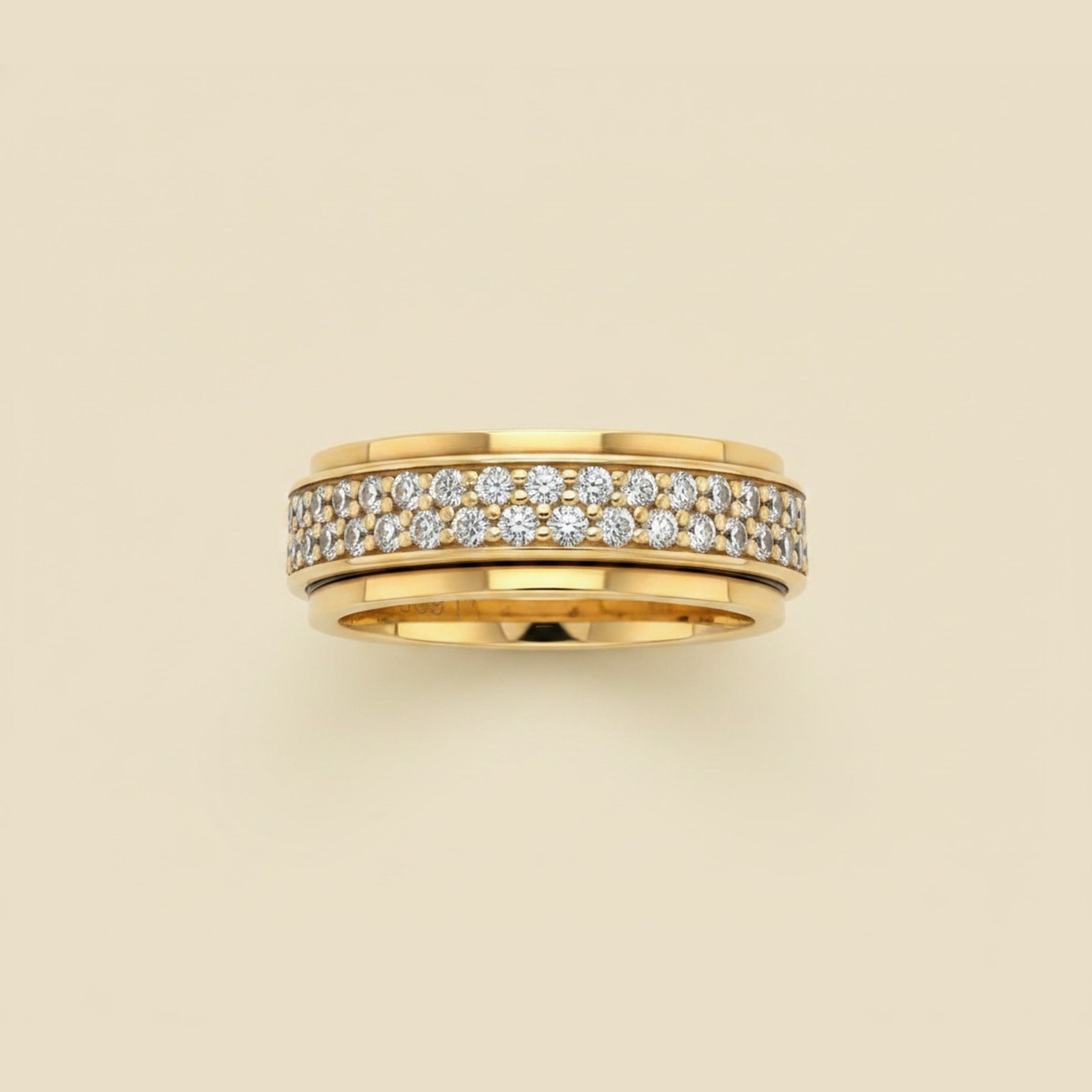Piaget "Possession" Yellow Gold 2-Row Diamond Band Ring
