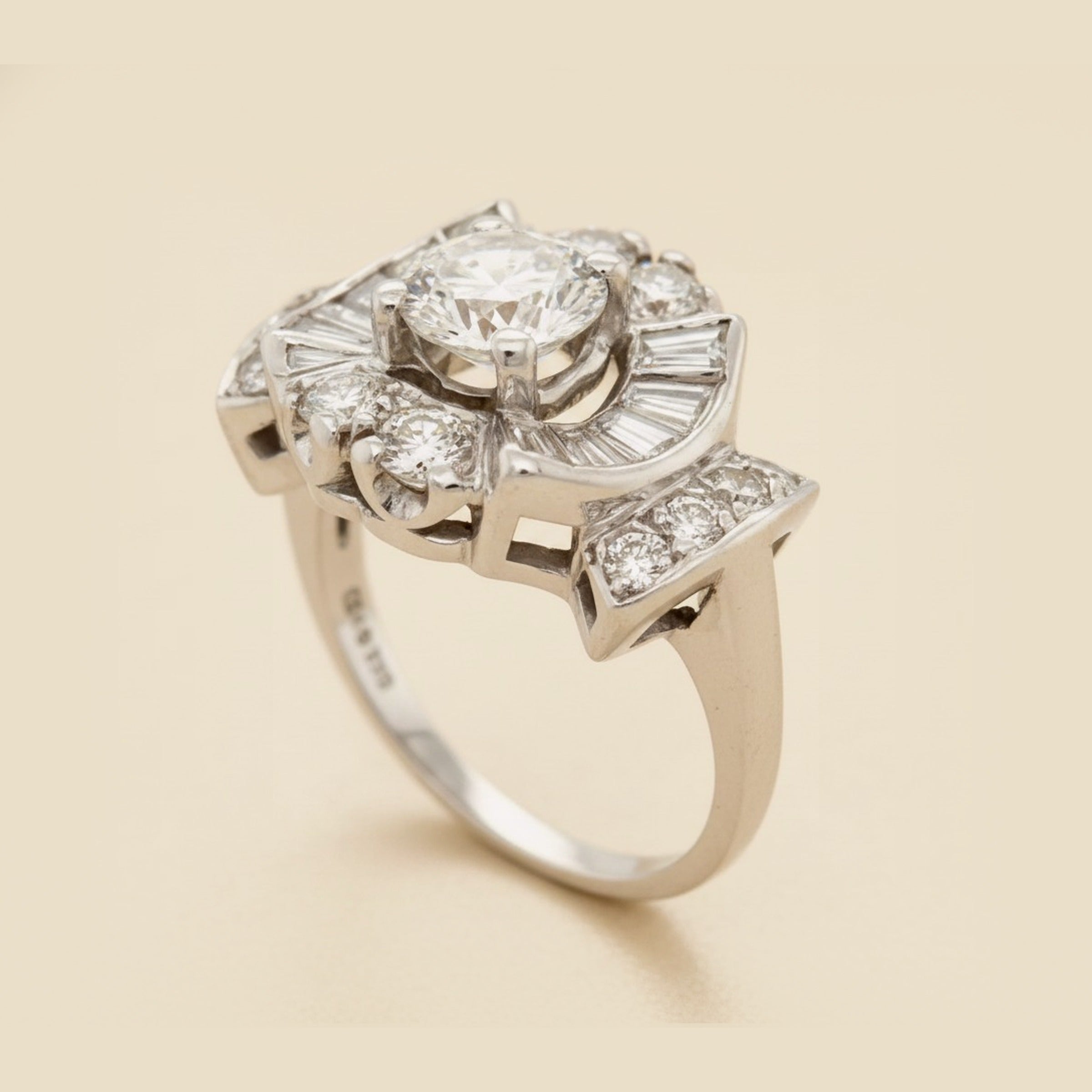White Gold Diamond Bowtie Ring
