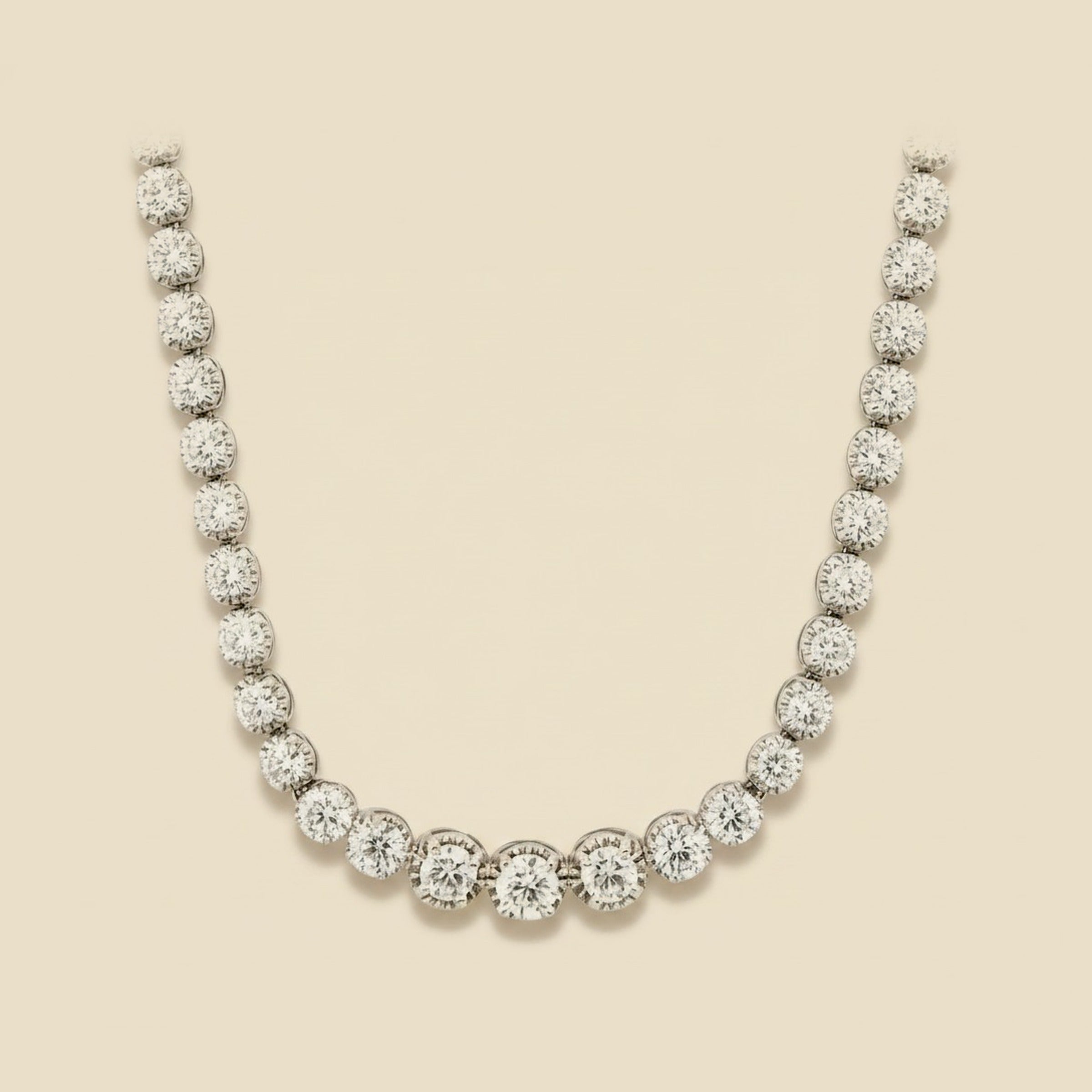 14k White Gold Diamond Necklace