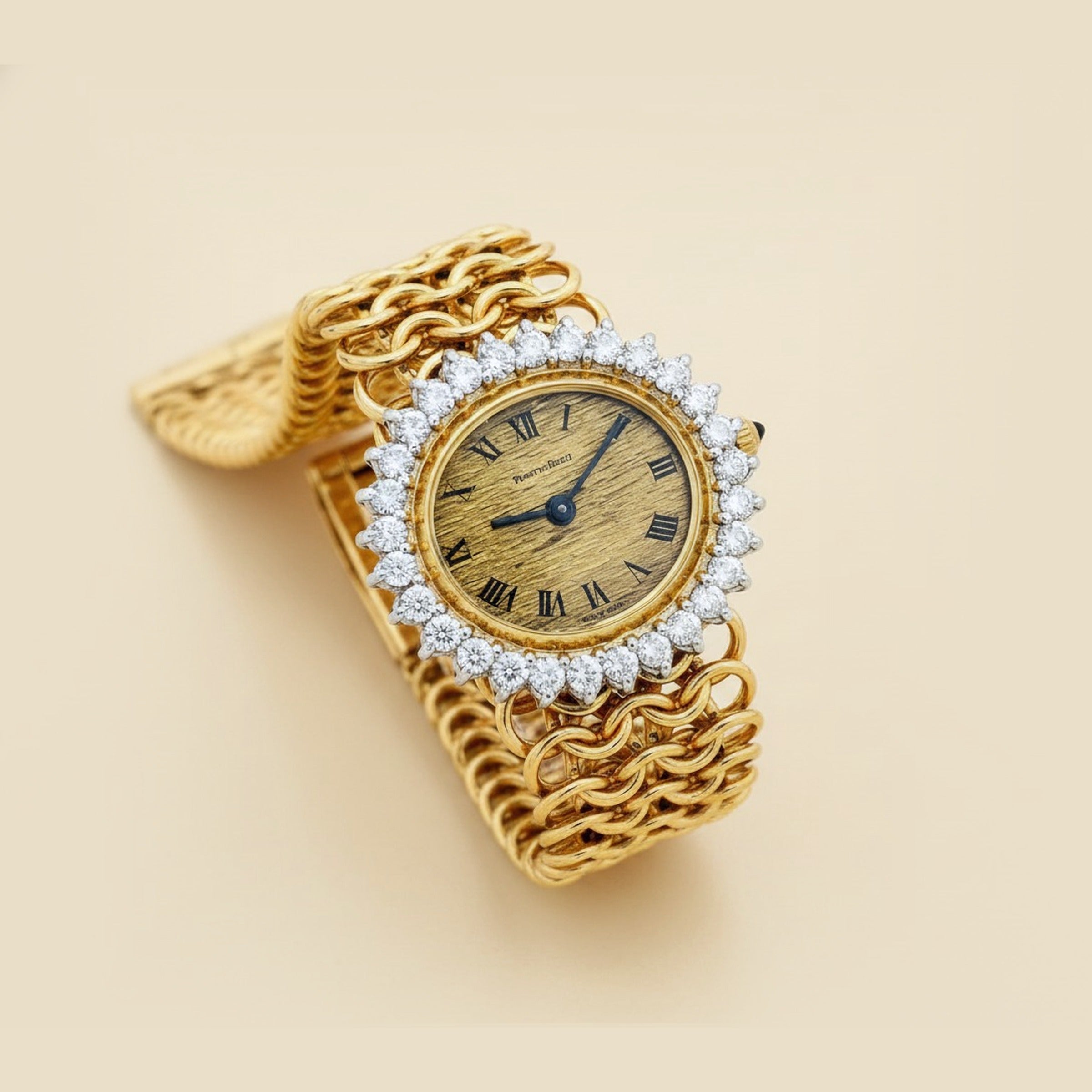 Buche-Girod 18k Yellow Gold Diamond Lady's Watch