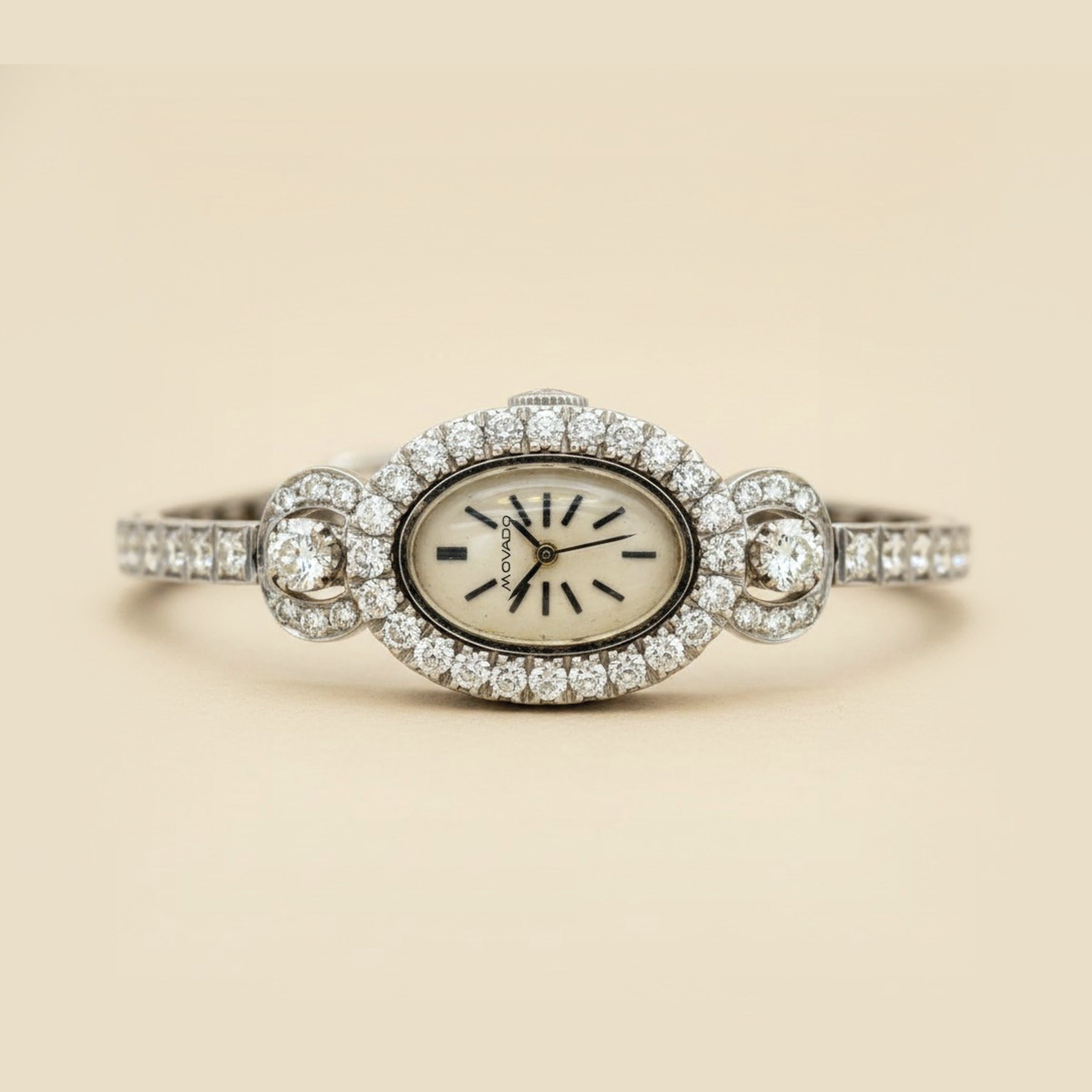 Movado Platinum Diamond Cocktail Watch