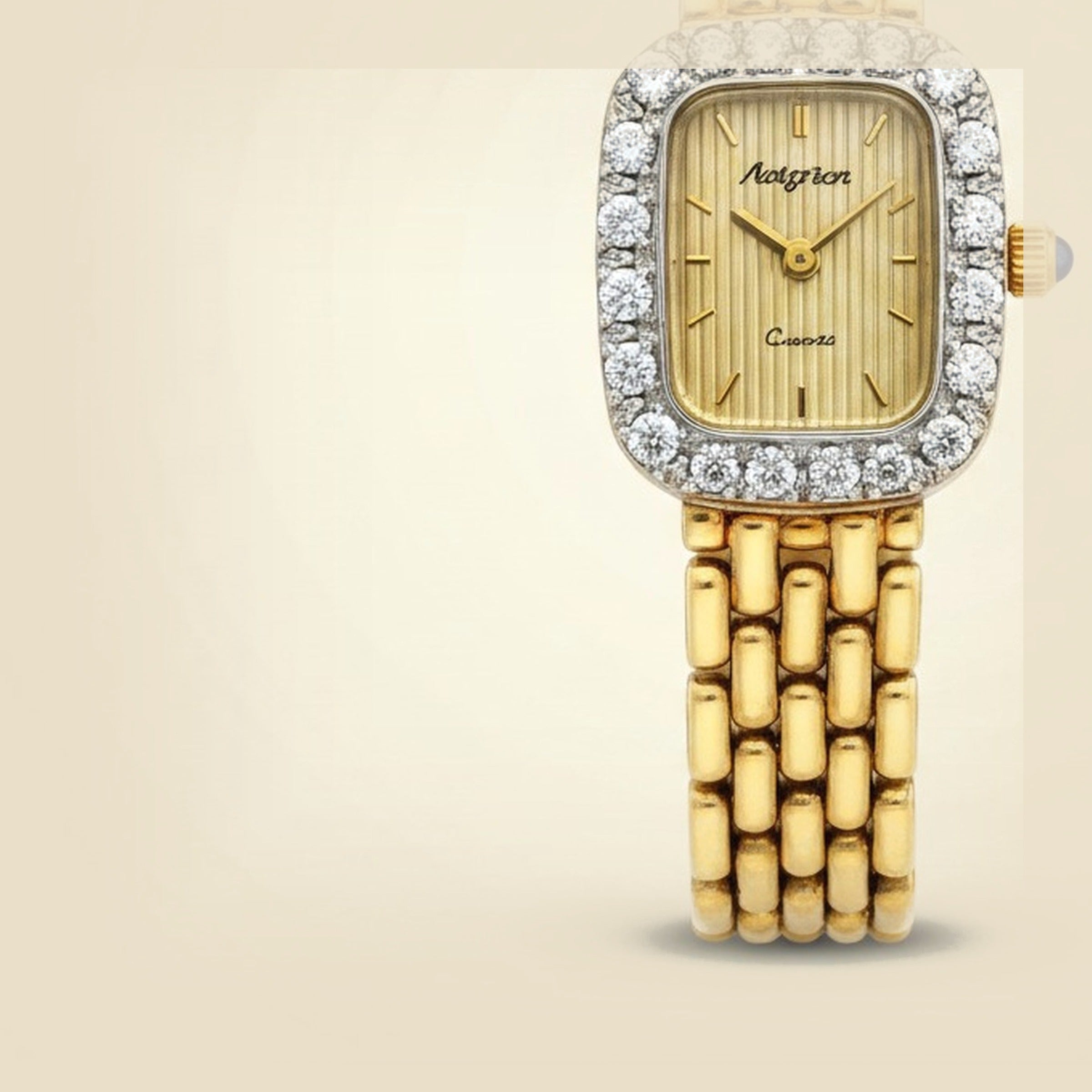 Avignon Quartz Diamond Bezel Wrist Watch – Empire Diamond – view 2