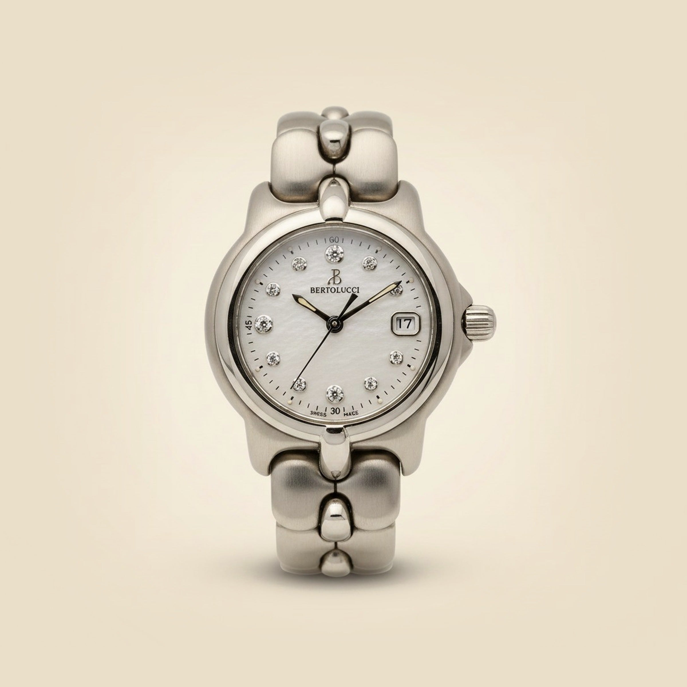 Bertolucci "V" Lady's Stainless Steel Watch – Empire Diamond