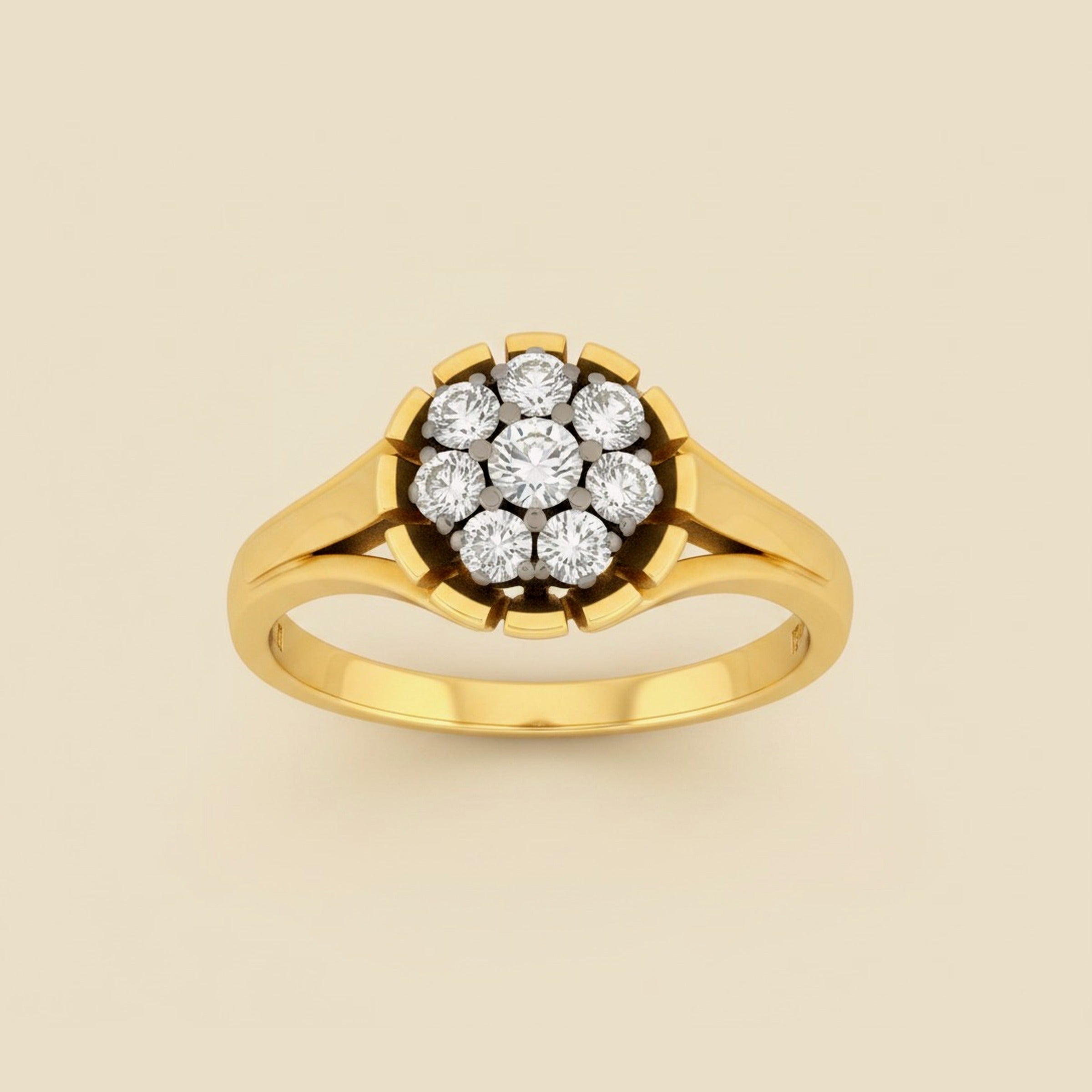 Birmingham England Diamond Cluster Ring – Empire Diamond – view 2