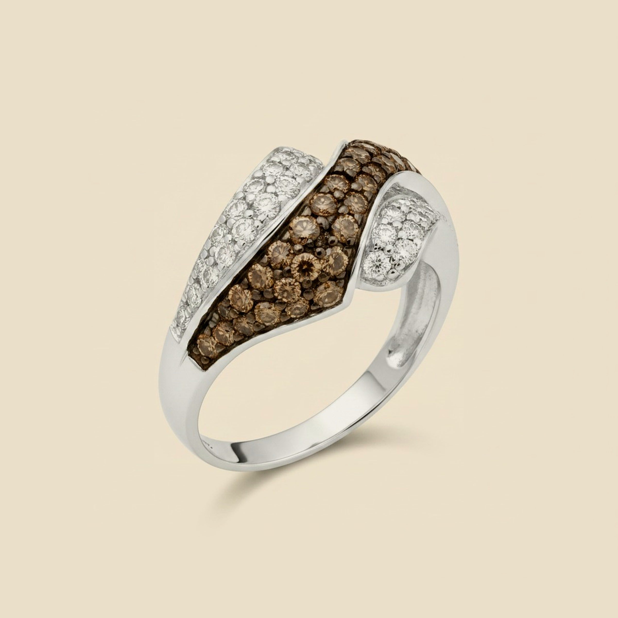 Chocolate & White Diamond Cluster Ring – Empire Diamond