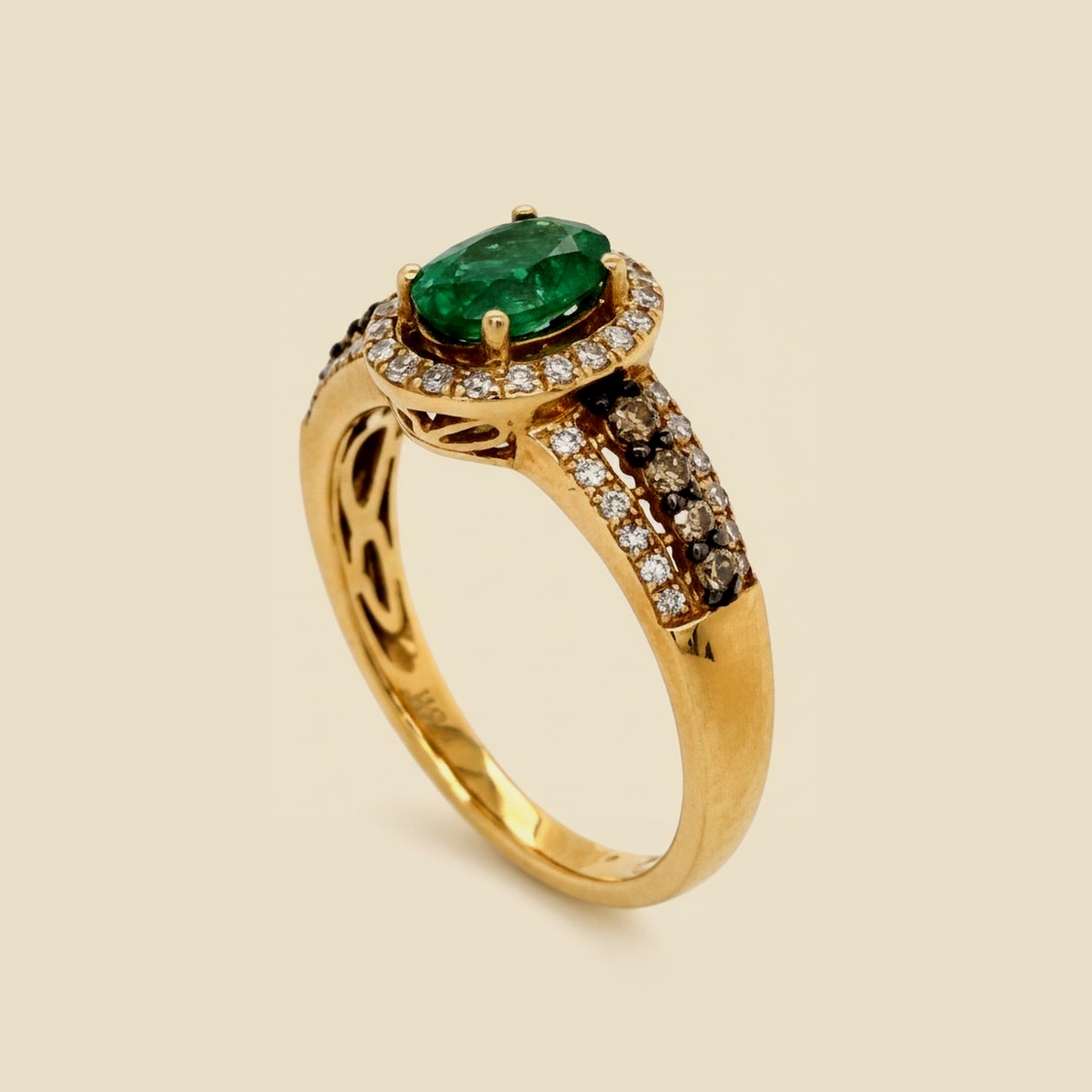 Columbian Emeralds International Colombian Emerald & Diamond Cocktail Ring – Empire Diamond