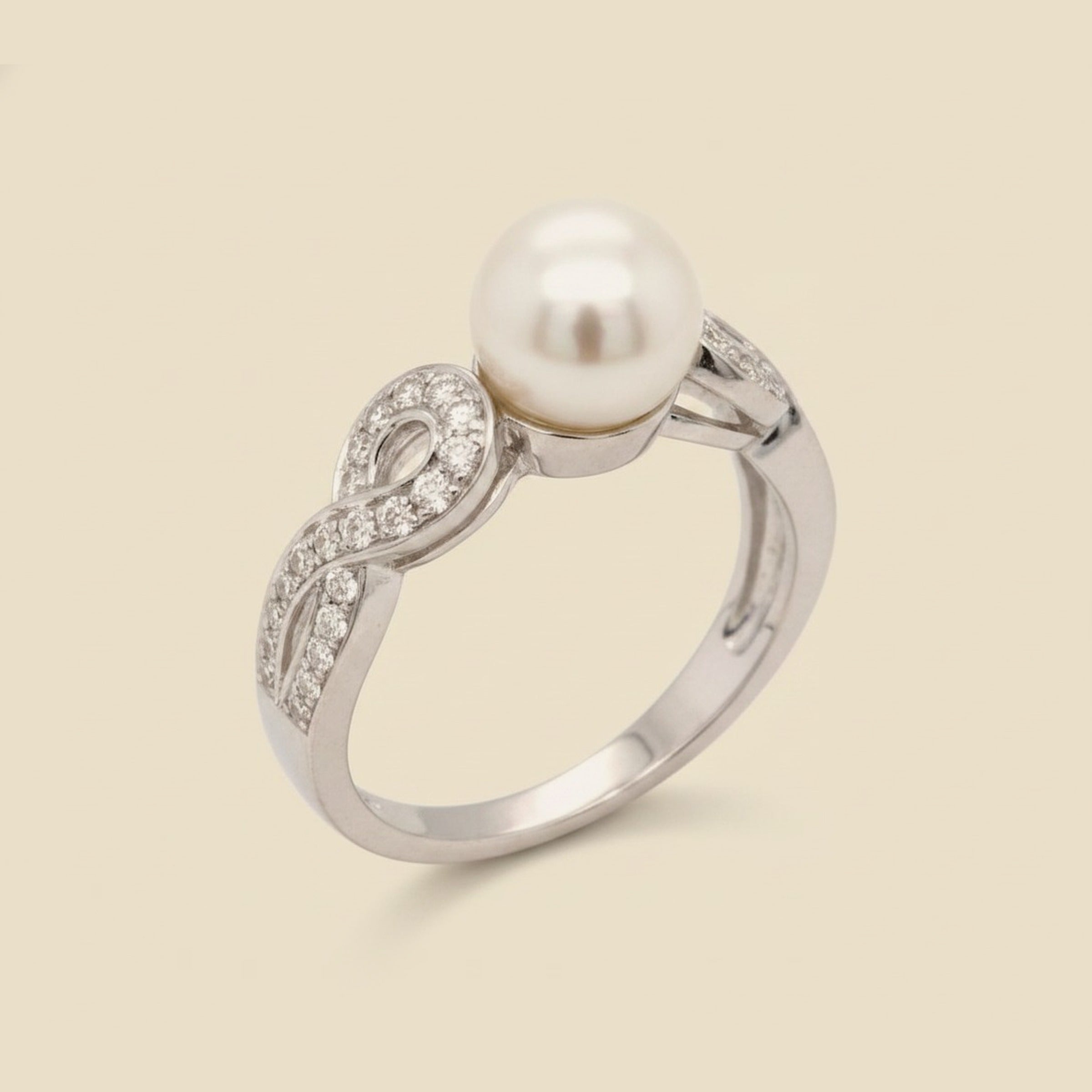 Cultured Pearl & Diamond Cocktail Ring – Empire Diamond