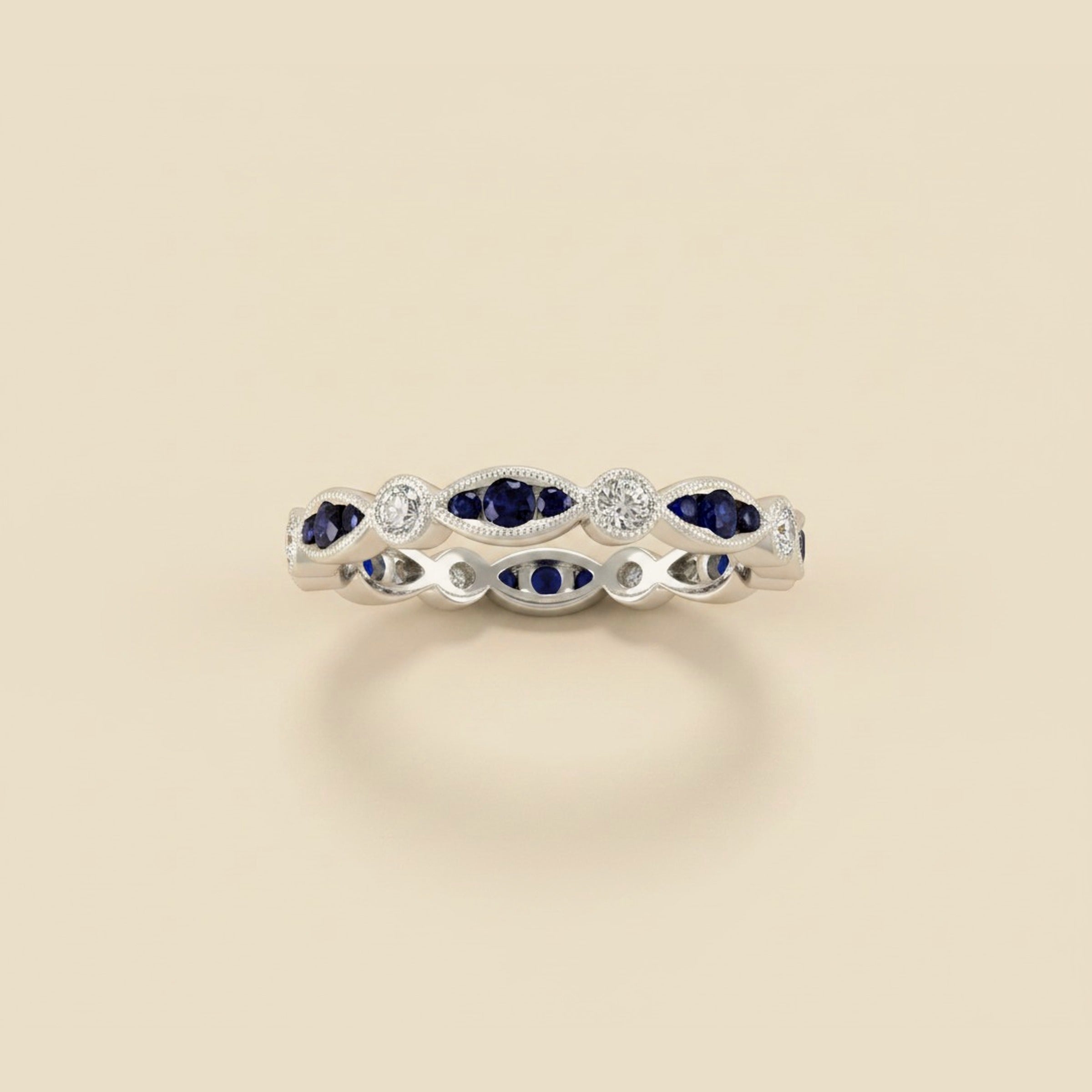 Diamond/Sapphire Eternity Band