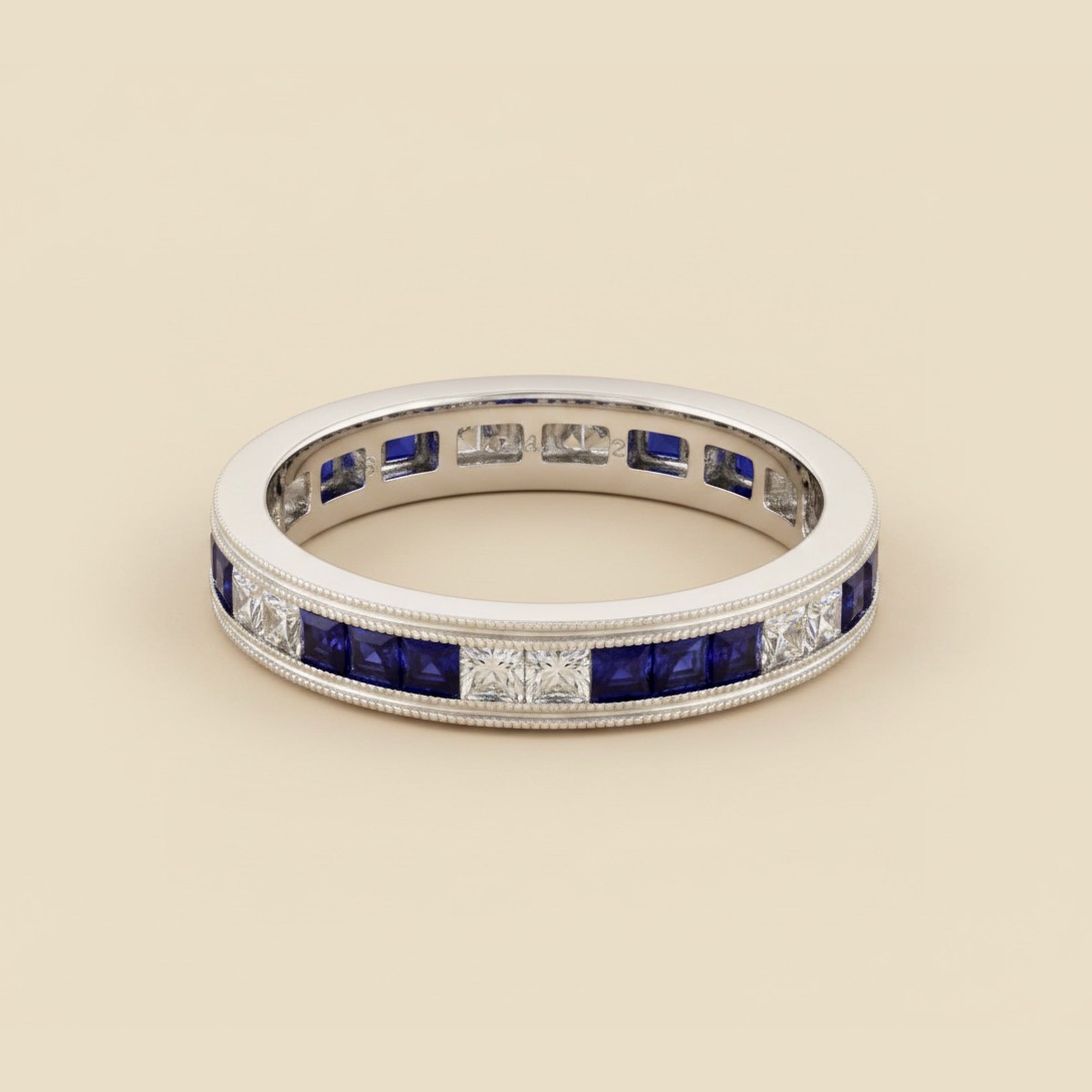 Diamond/Sapphire Wedding Band
