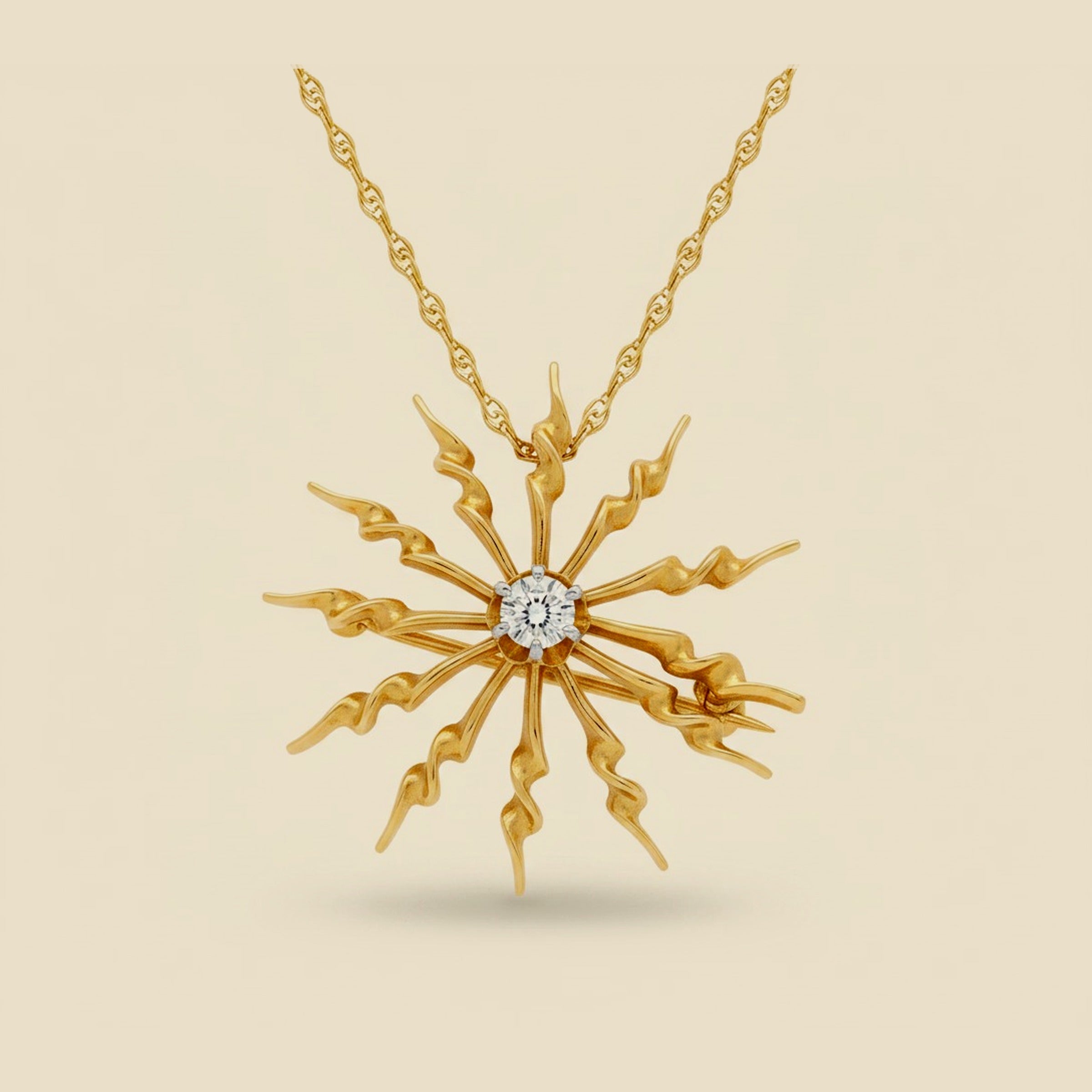 Diamond Sunburst Pin/Pendant – Empire Diamond